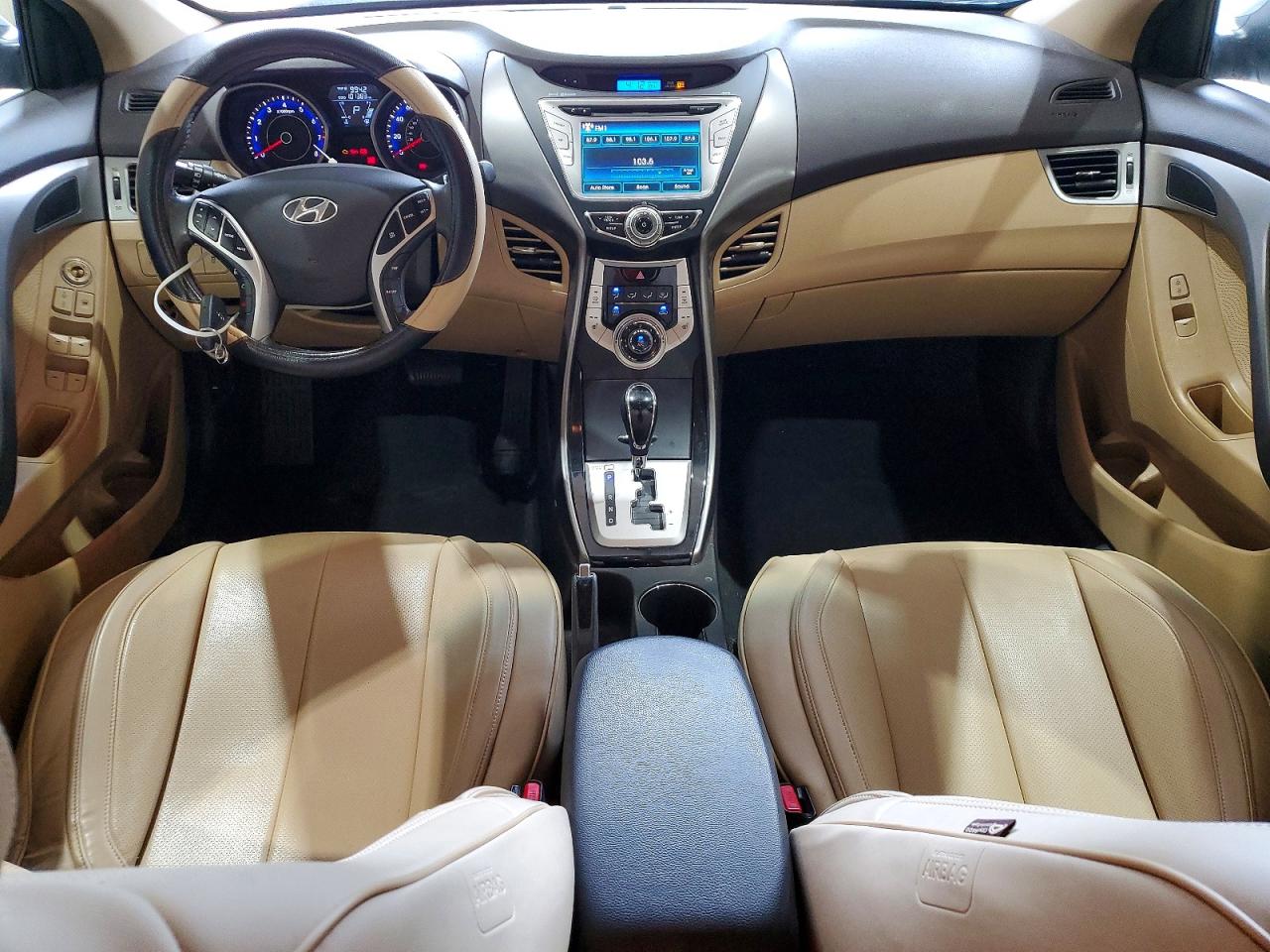 2012 Hyundai Elantra Limited Blue vin: KMHDH4AE3CU298273