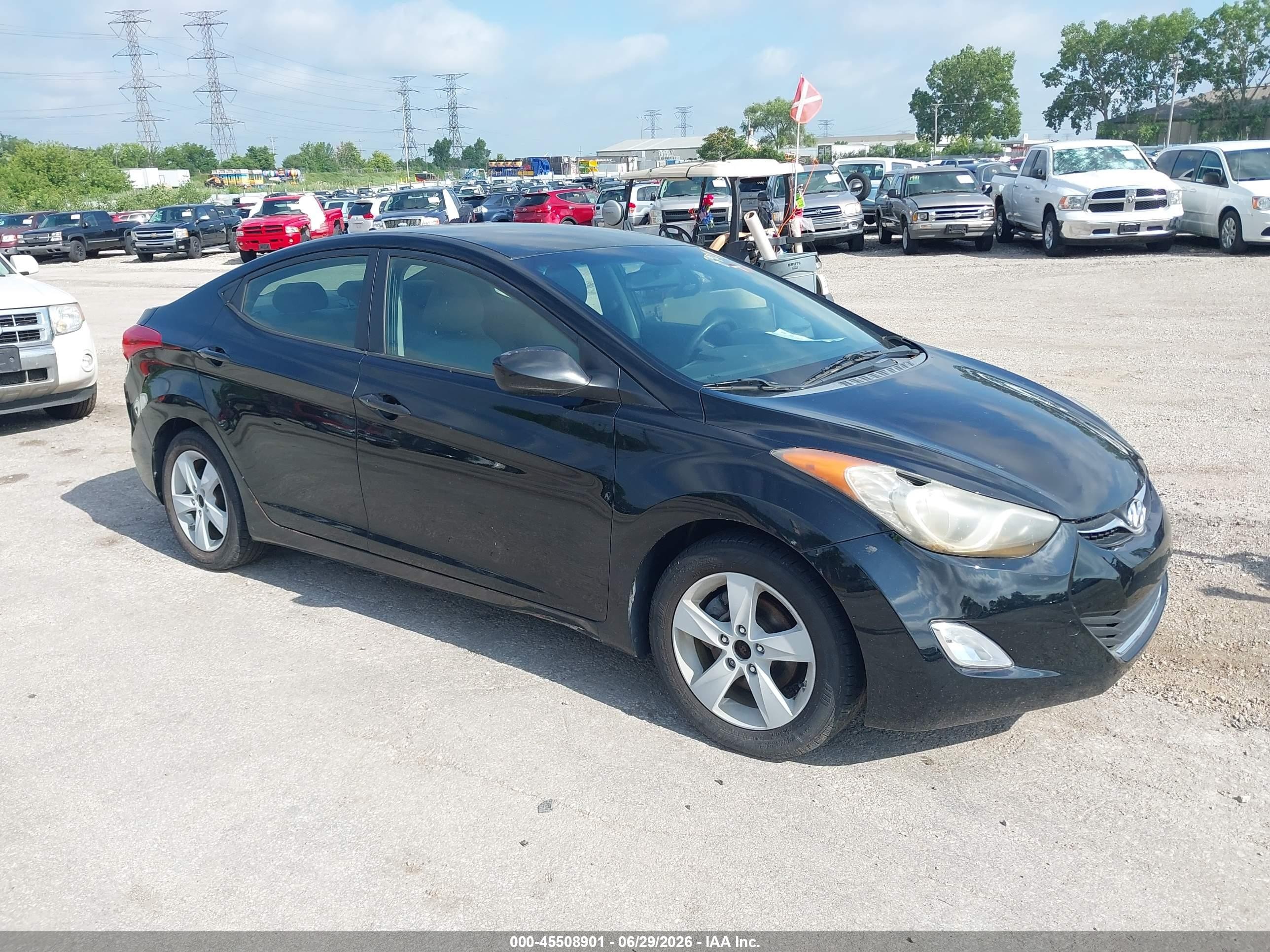 2012 Hyundai Elantra Gls (ulsan Plant) Black vin: KMHDH4AE3CU301382