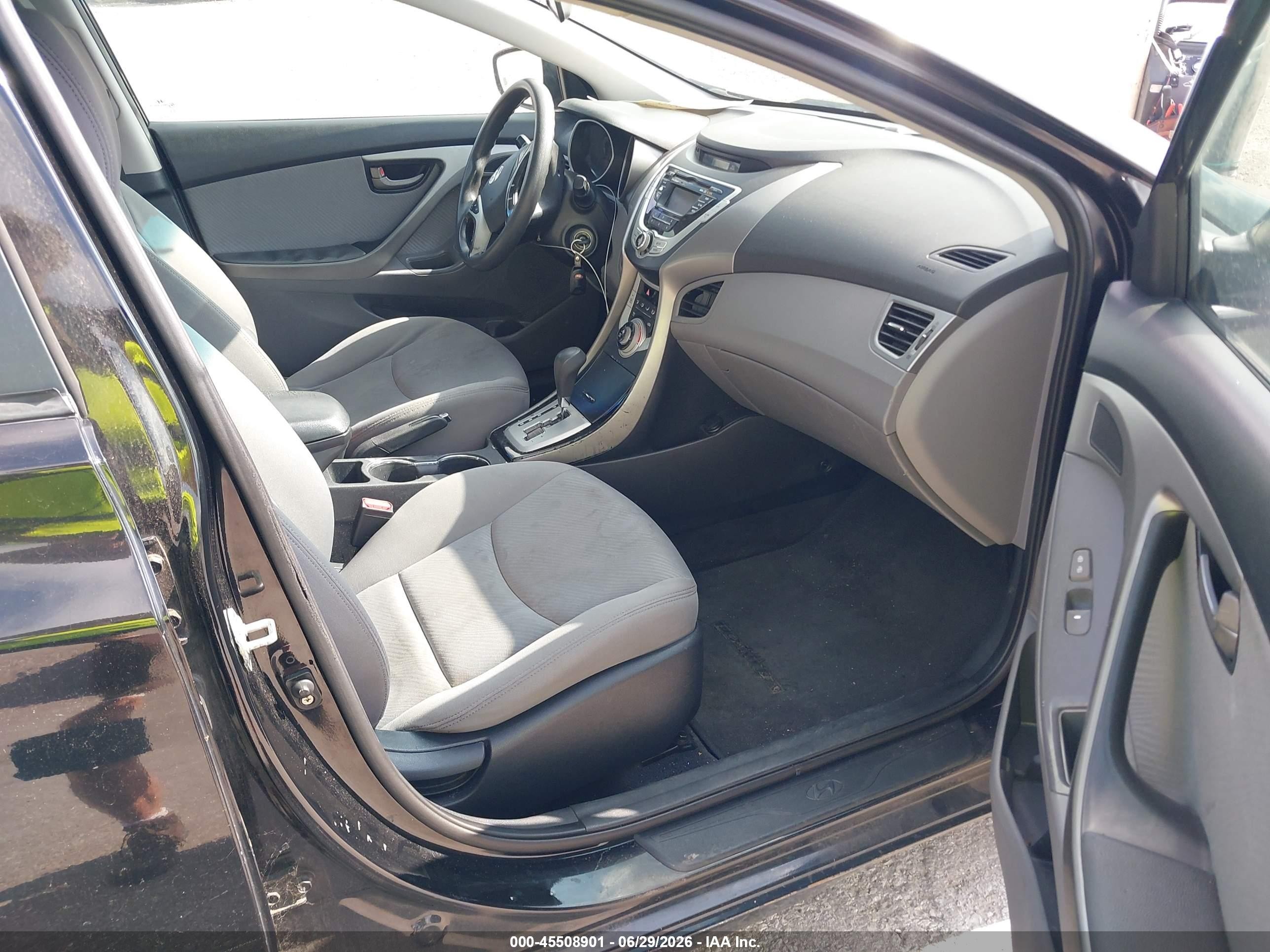 2012 Hyundai Elantra Gls (ulsan Plant) Black vin: KMHDH4AE3CU301382