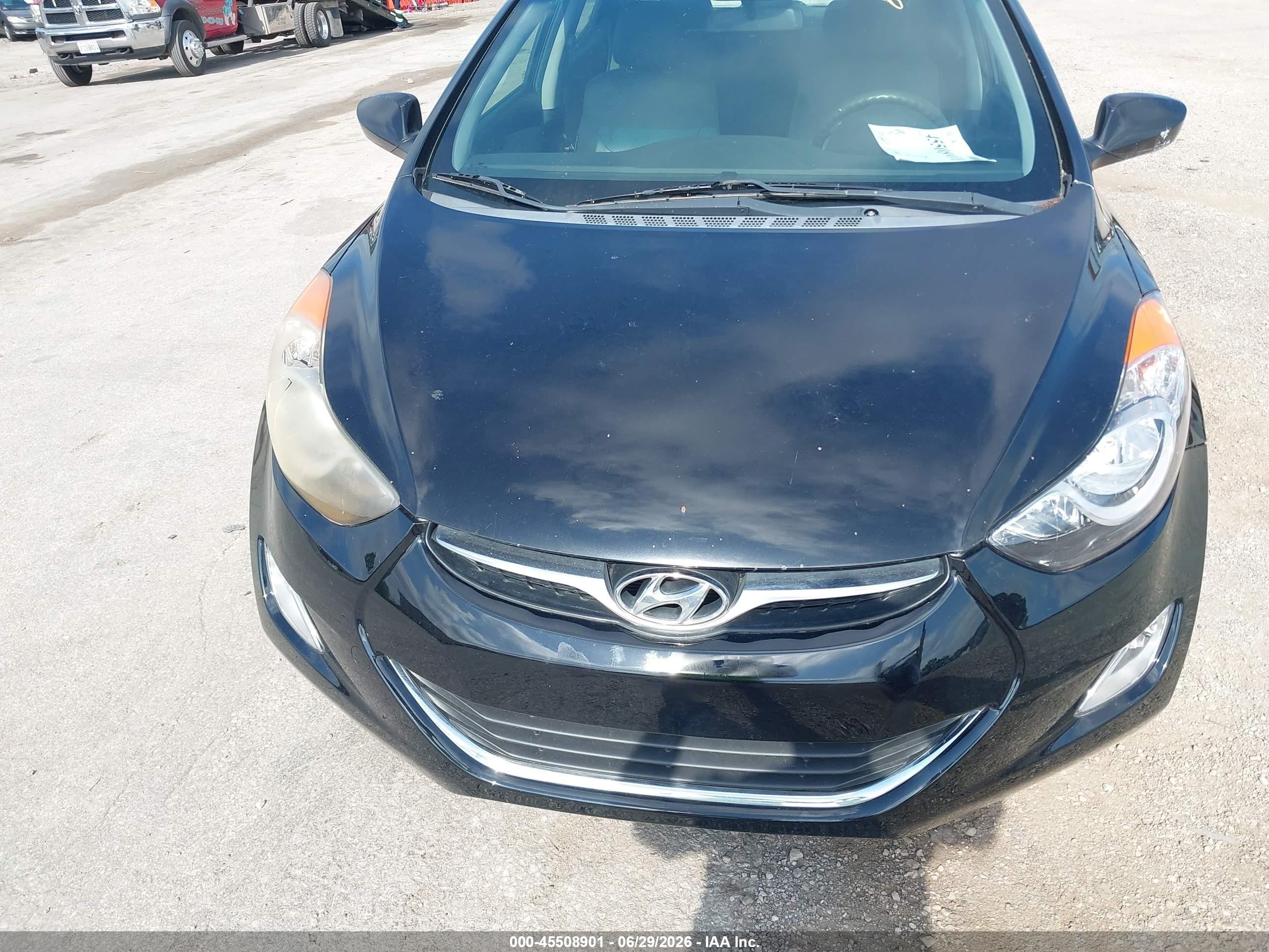 2012 Hyundai Elantra Gls (ulsan Plant) Black vin: KMHDH4AE3CU301382