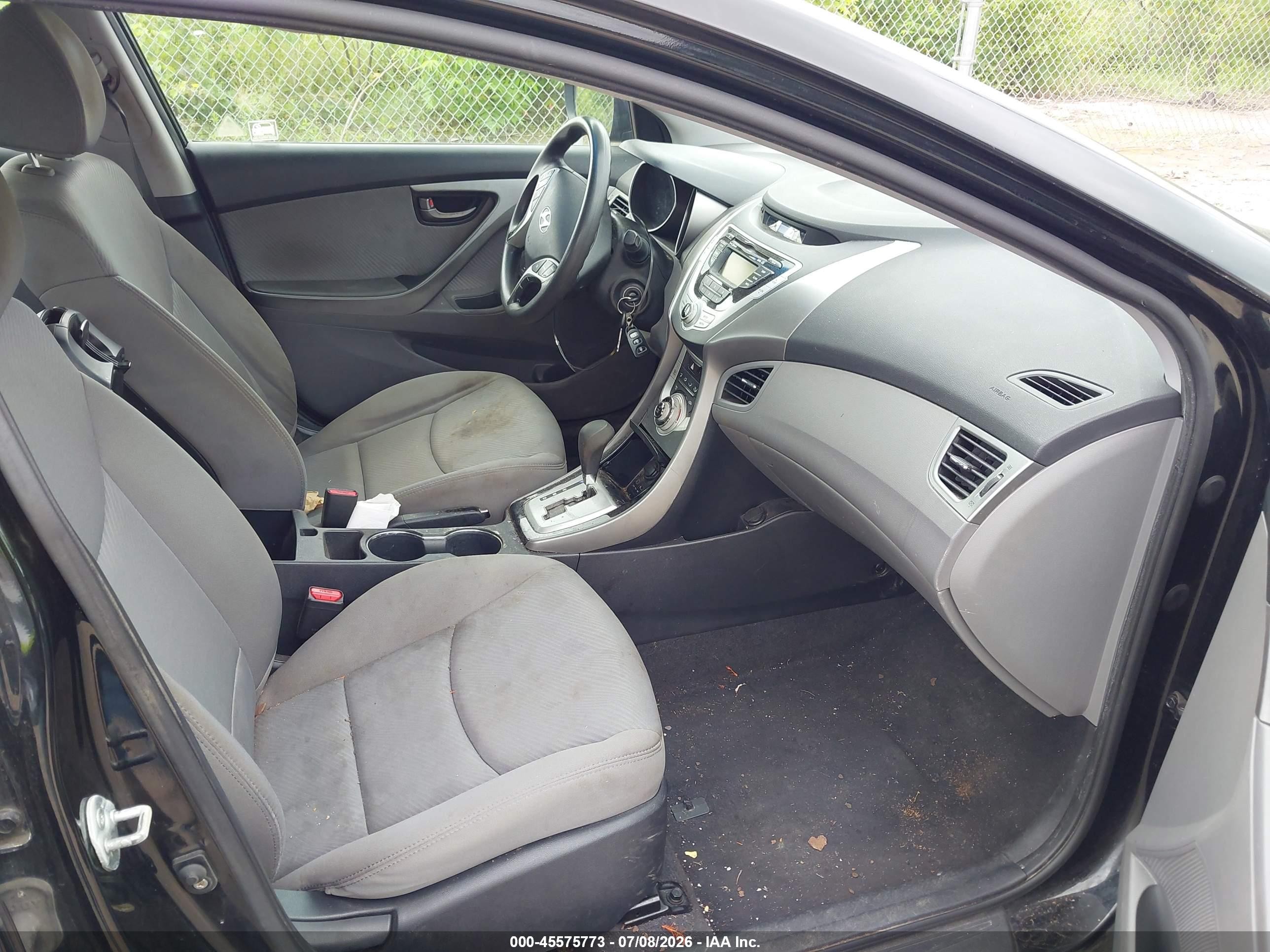 2012 Hyundai Elantra Gls (ulsan Plant) Black vin: KMHDH4AE3CU318120