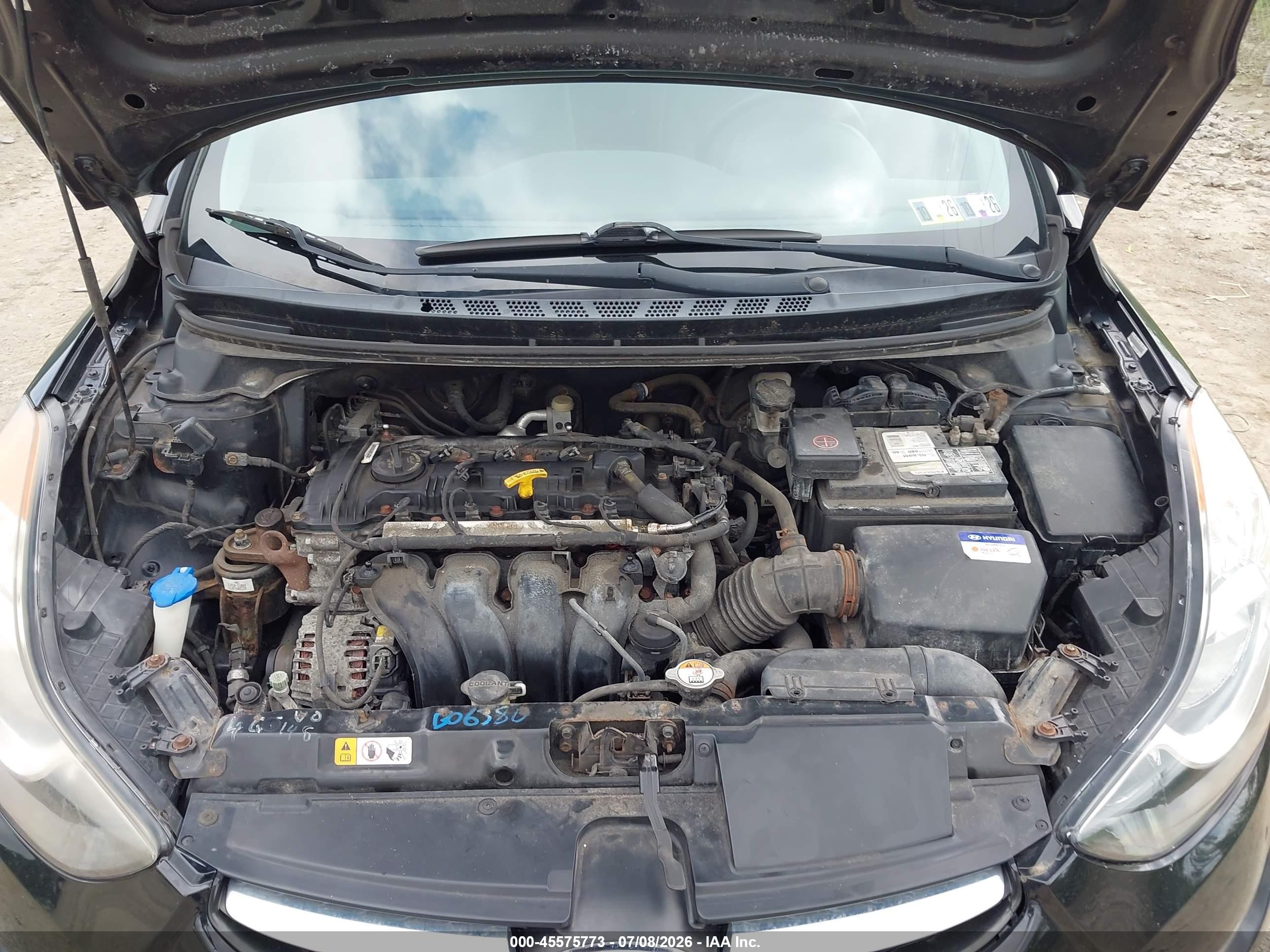 2012 Hyundai Elantra Gls (ulsan Plant) Black vin: KMHDH4AE3CU318120