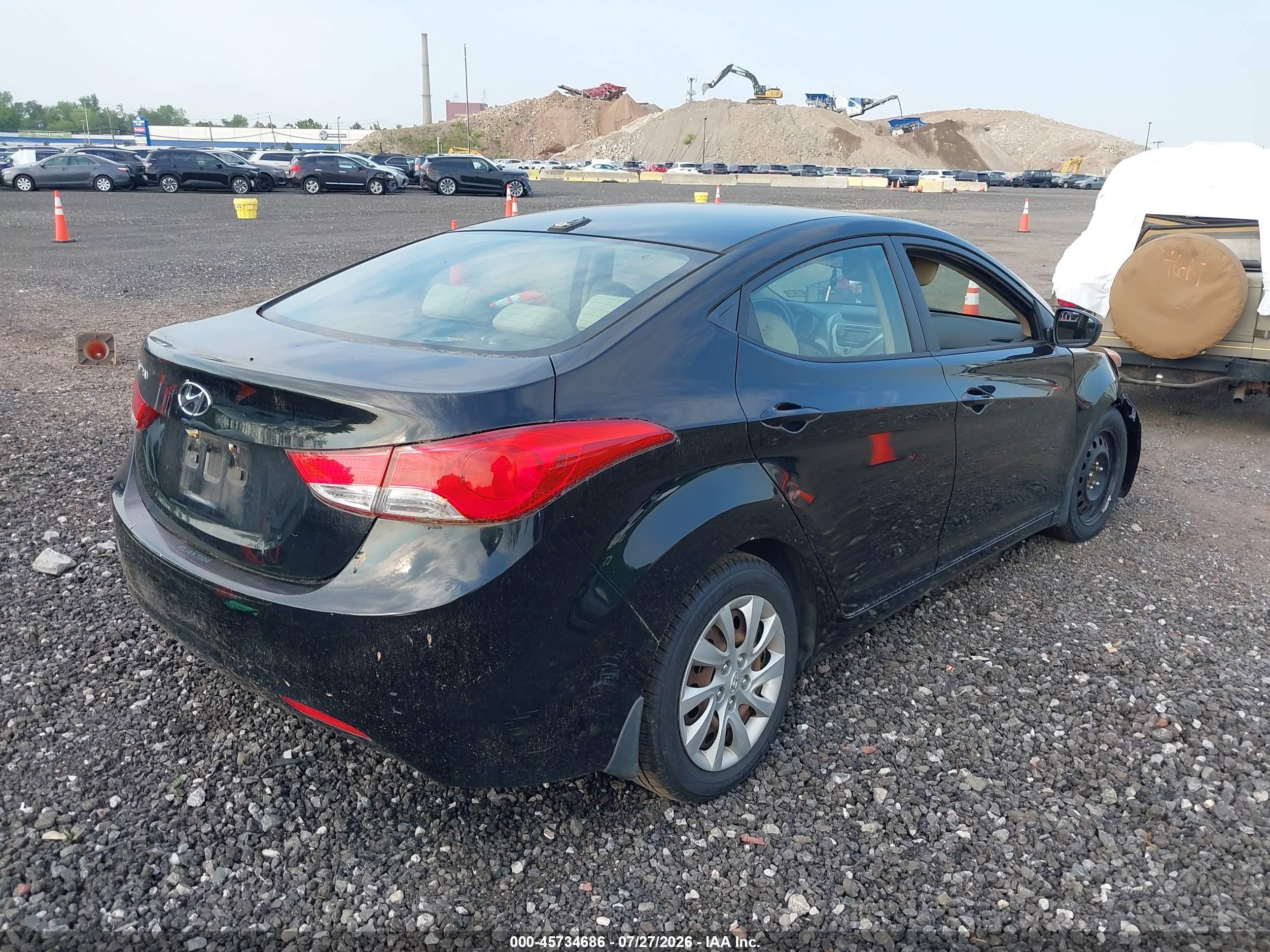 2012 Hyundai Elantra Gls (ulsan Plant) Black vin: KMHDH4AE3CU359153