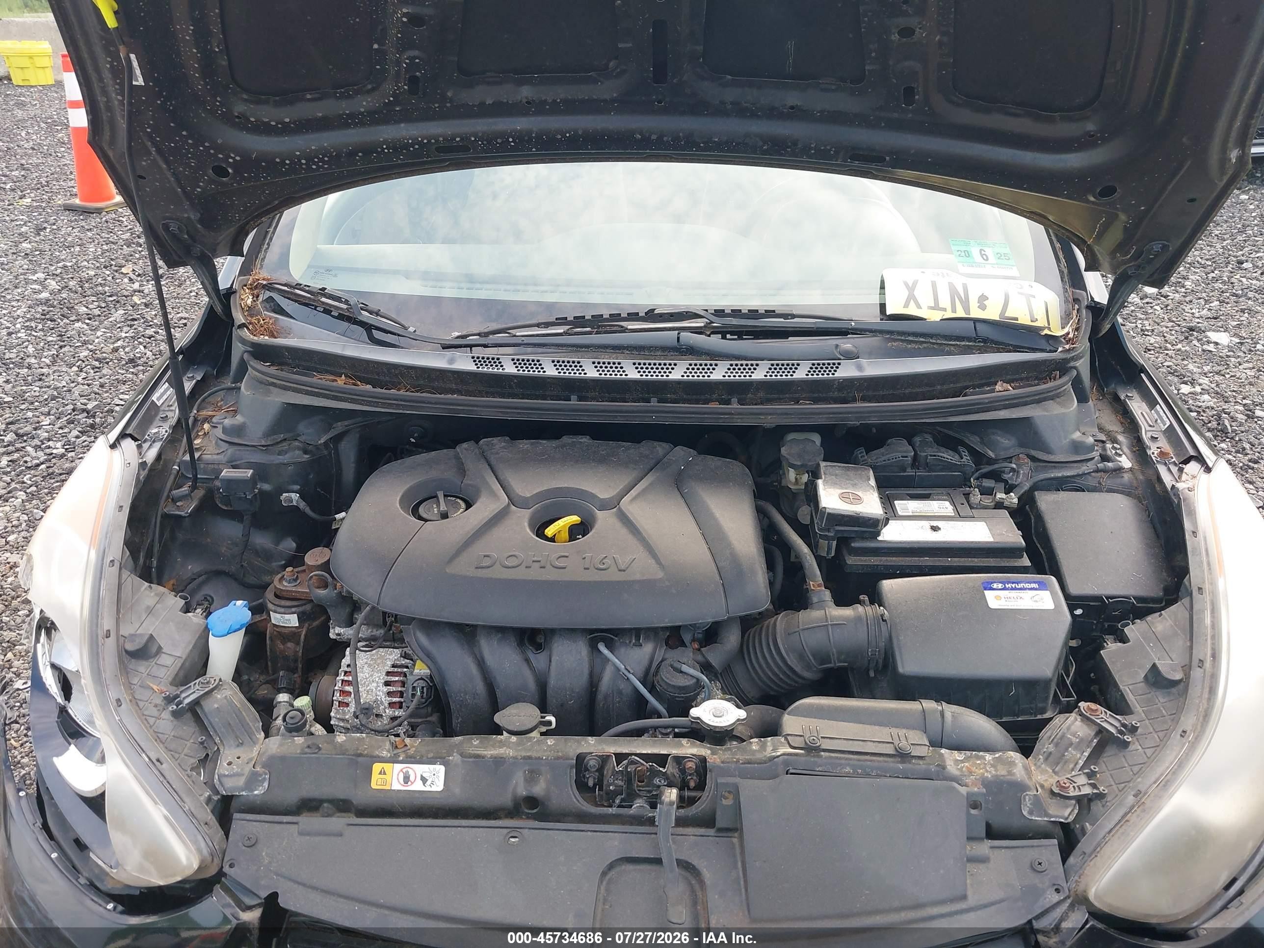 2012 Hyundai Elantra Gls (ulsan Plant) Black vin: KMHDH4AE3CU359153