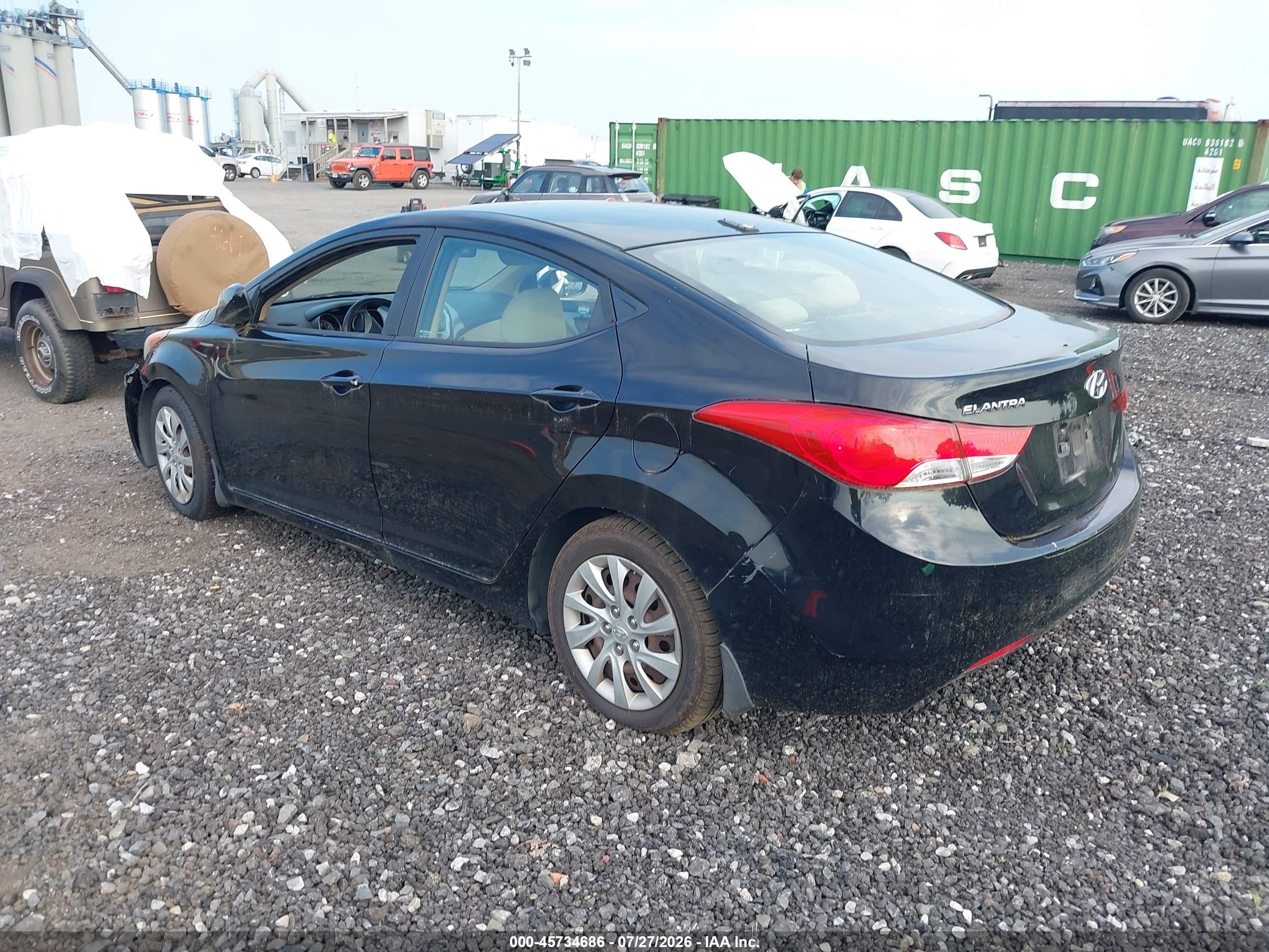 2012 Hyundai Elantra Gls (ulsan Plant) Black vin: KMHDH4AE3CU359153