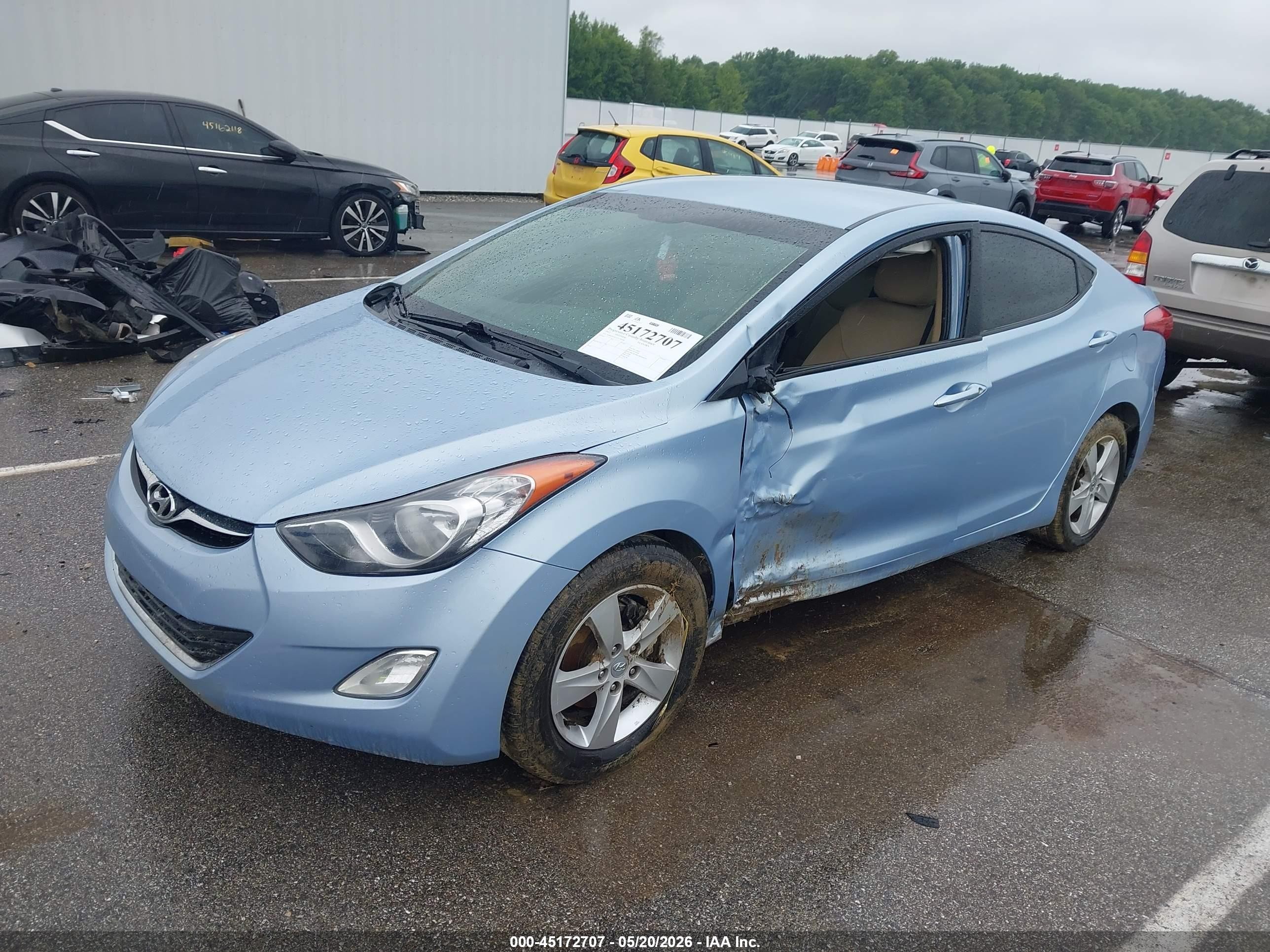 2012 Hyundai Elantra Gls (ulsan Plant) Blue vin: KMHDH4AE3CU384568