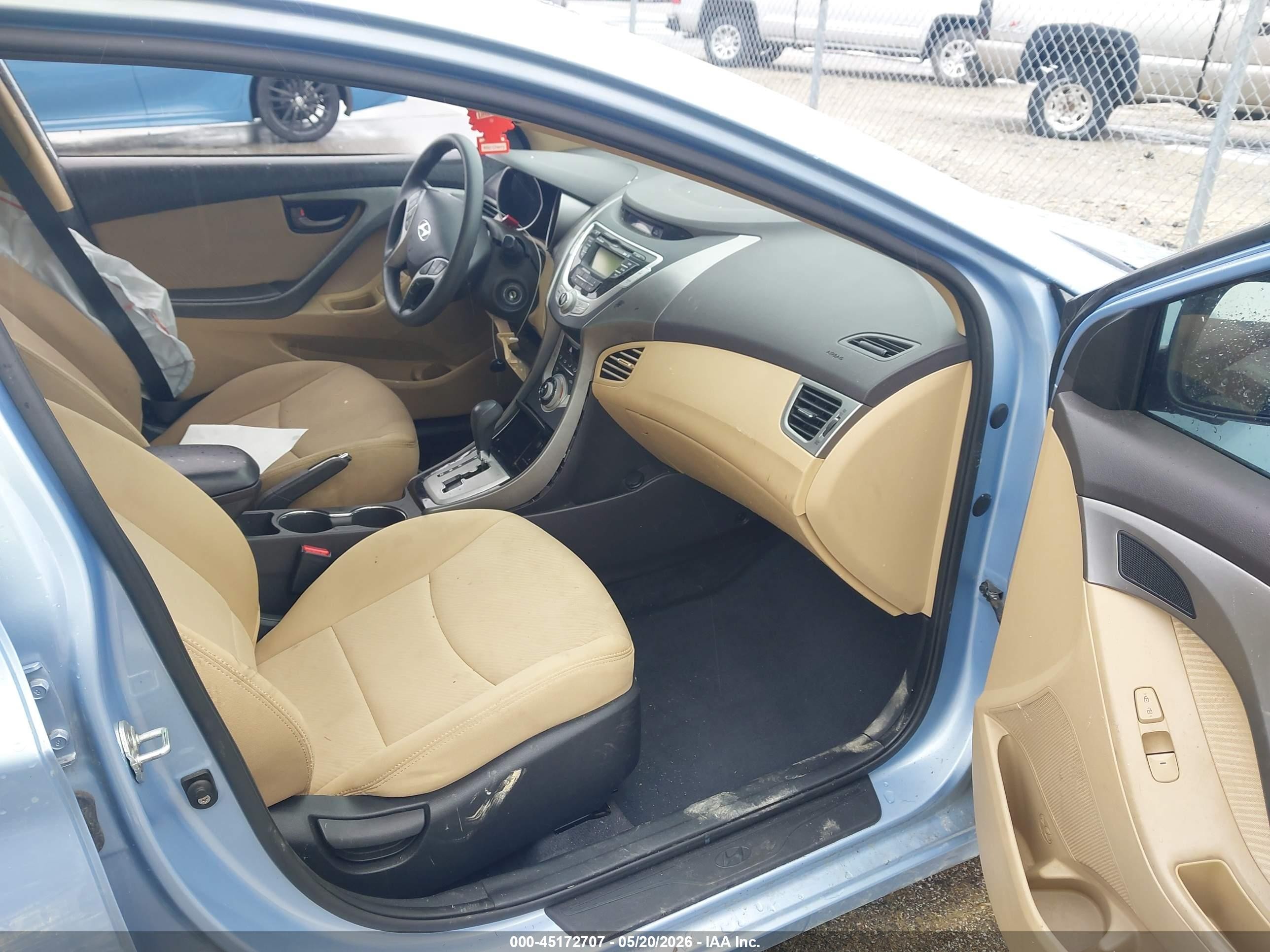 2012 Hyundai Elantra Gls (ulsan Plant) Blue vin: KMHDH4AE3CU384568