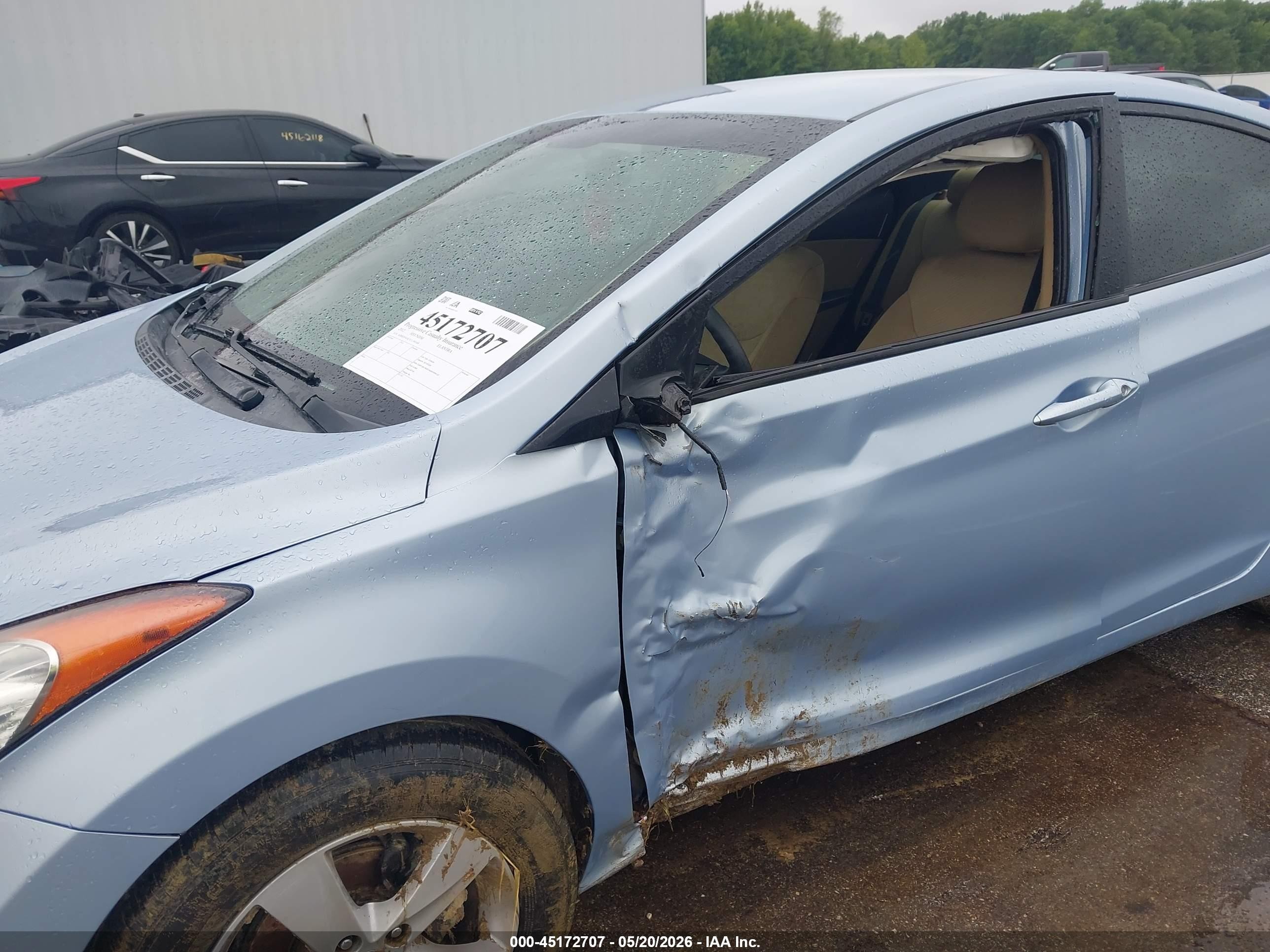 2012 Hyundai Elantra Gls (ulsan Plant) Blue vin: KMHDH4AE3CU384568