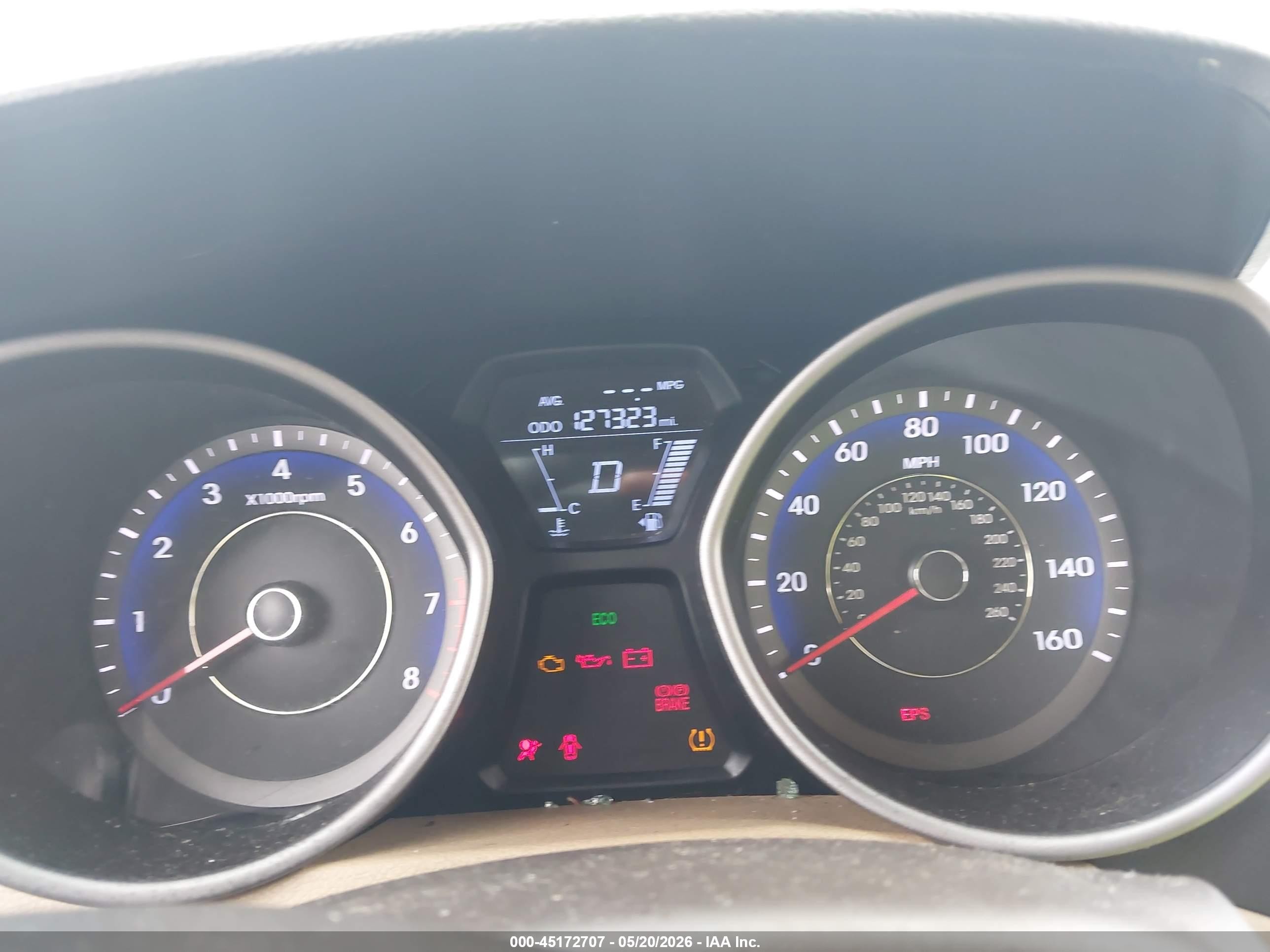 2012 Hyundai Elantra Gls (ulsan Plant) Blue vin: KMHDH4AE3CU384568