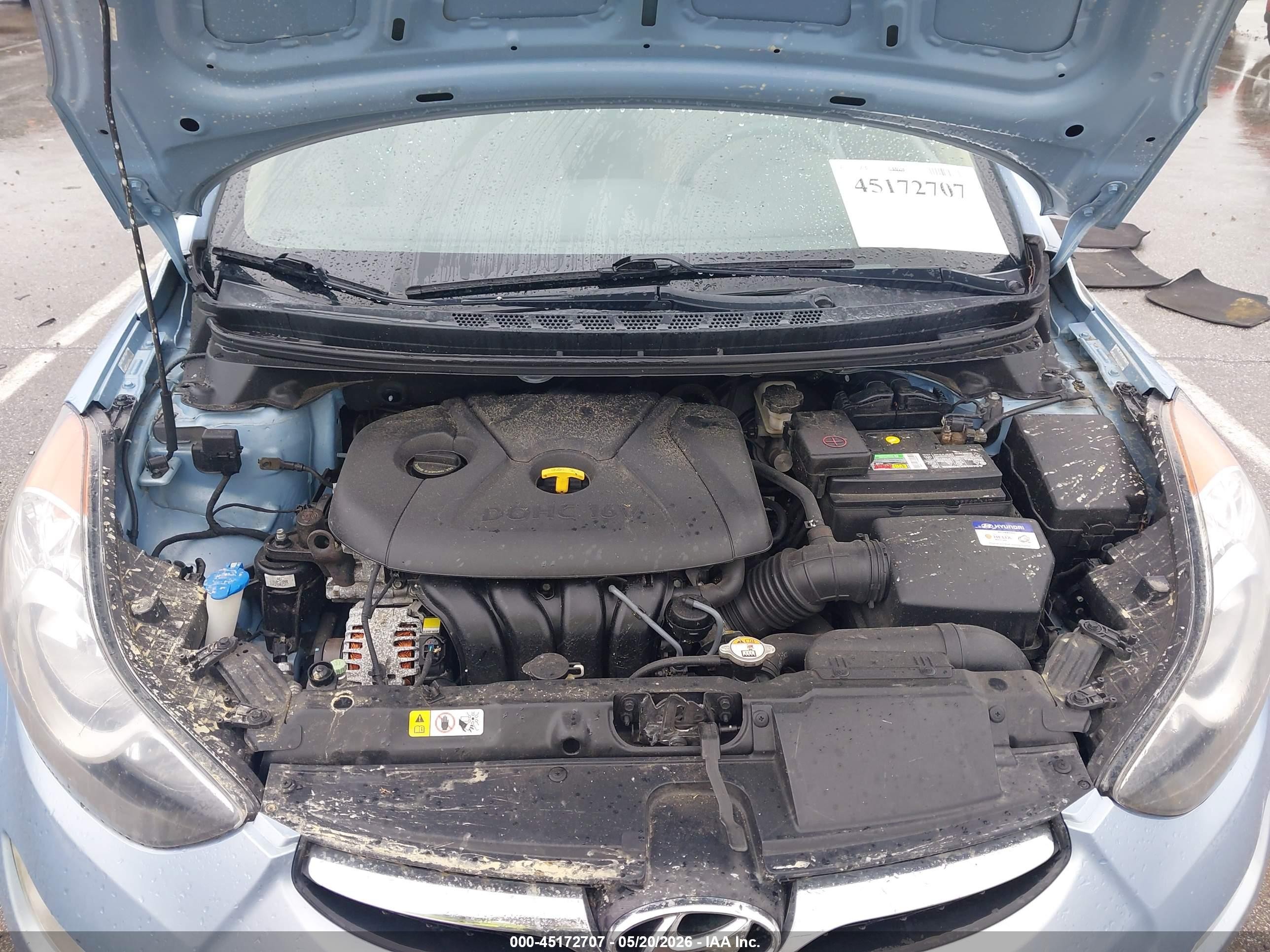 2012 Hyundai Elantra Gls (ulsan Plant) Blue vin: KMHDH4AE3CU384568