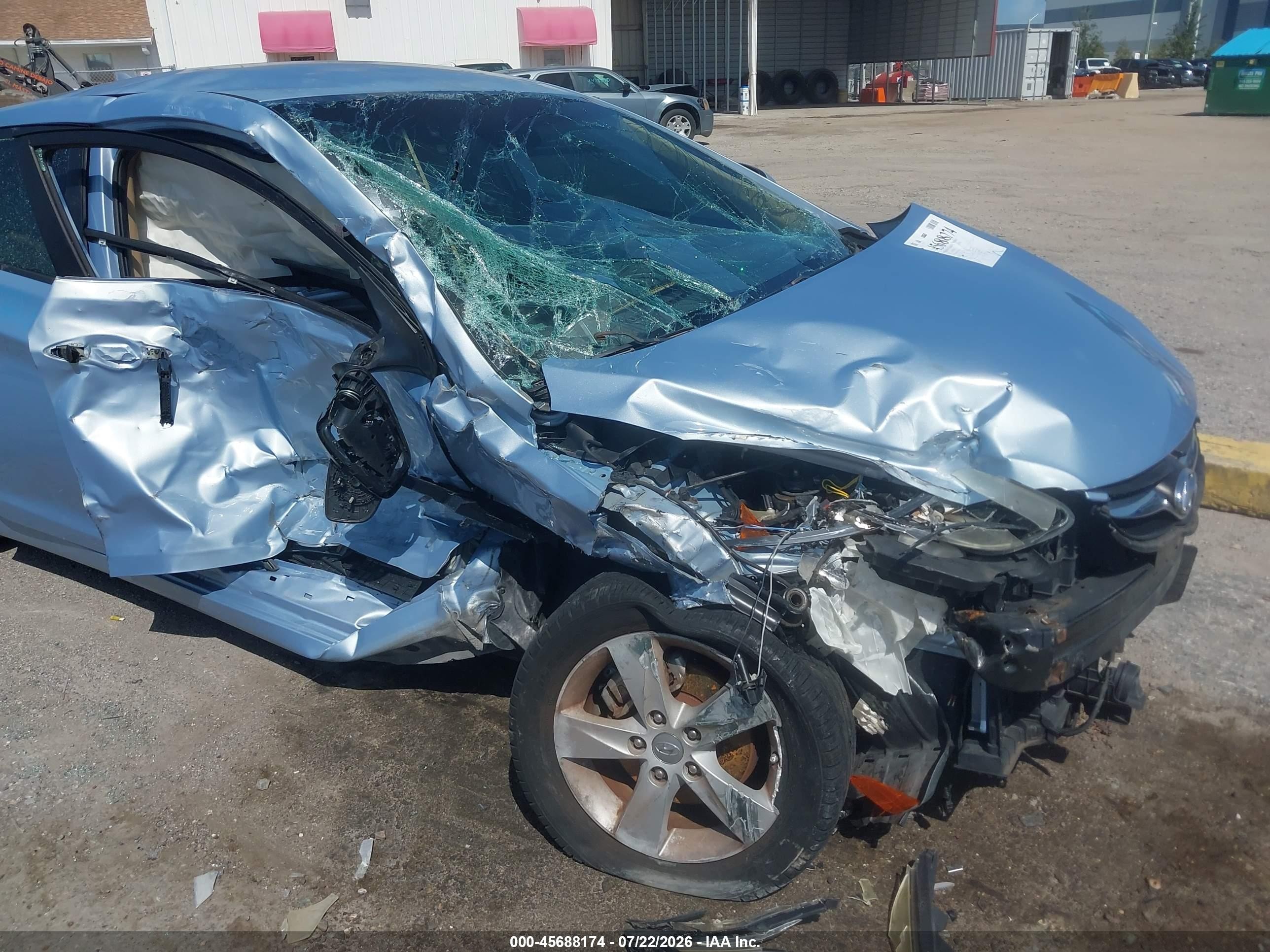 2012 Hyundai Elantra Gls (ulsan Plant) Light Blue vin: KMHDH4AE3CU392864