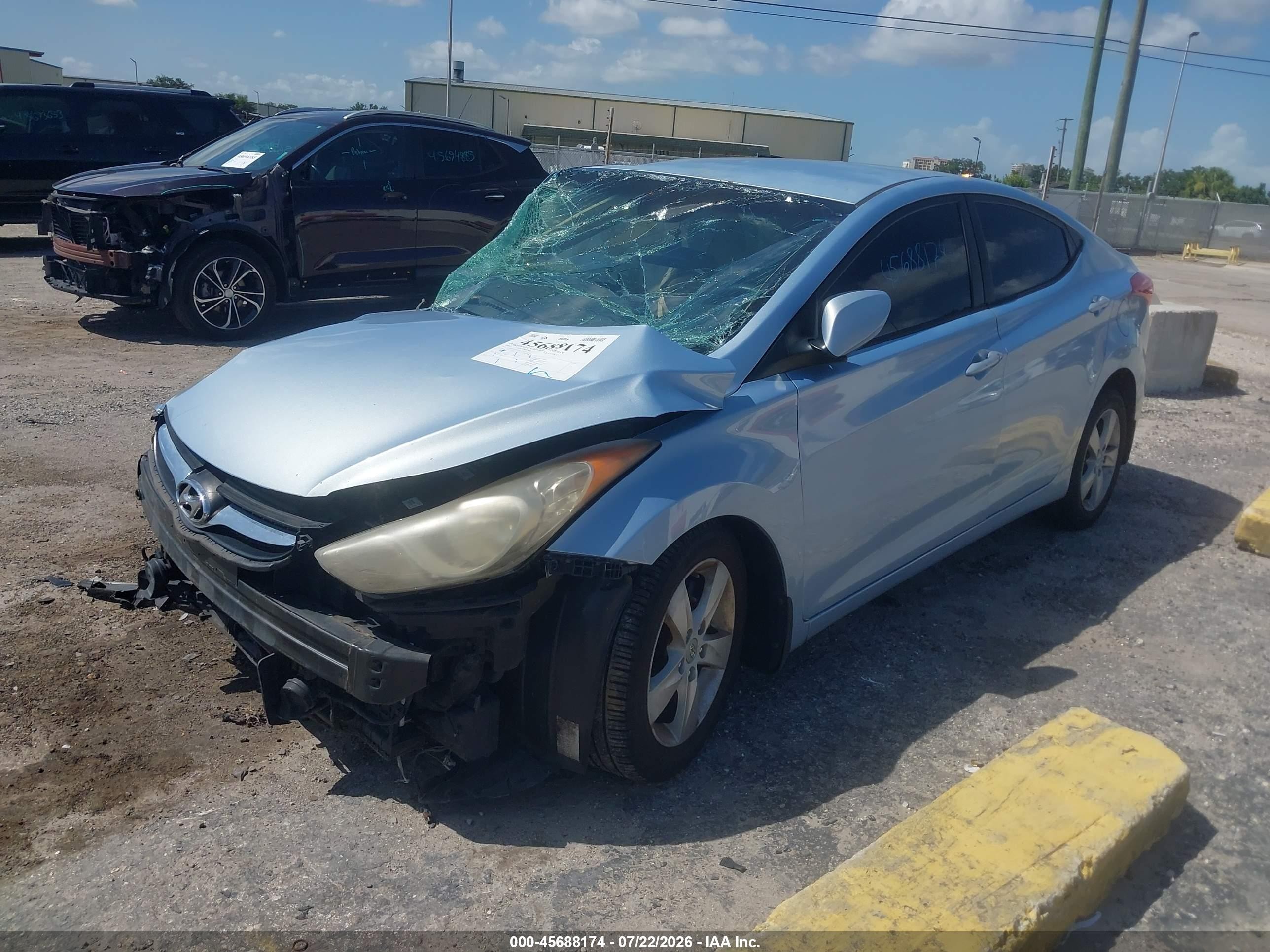 2012 Hyundai Elantra Gls (ulsan Plant) Light Blue vin: KMHDH4AE3CU392864