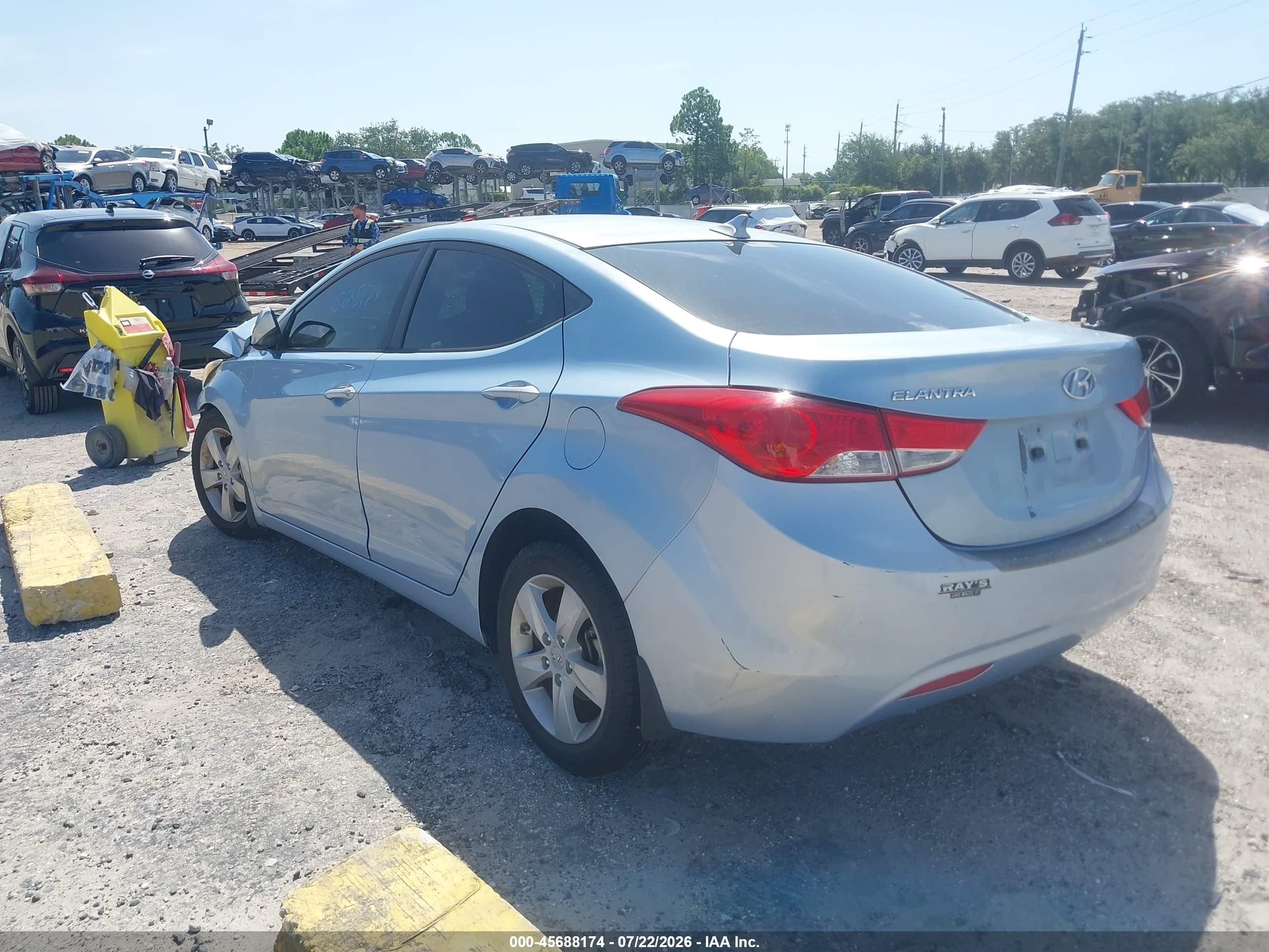 2012 Hyundai Elantra Gls (ulsan Plant) Light Blue vin: KMHDH4AE3CU392864