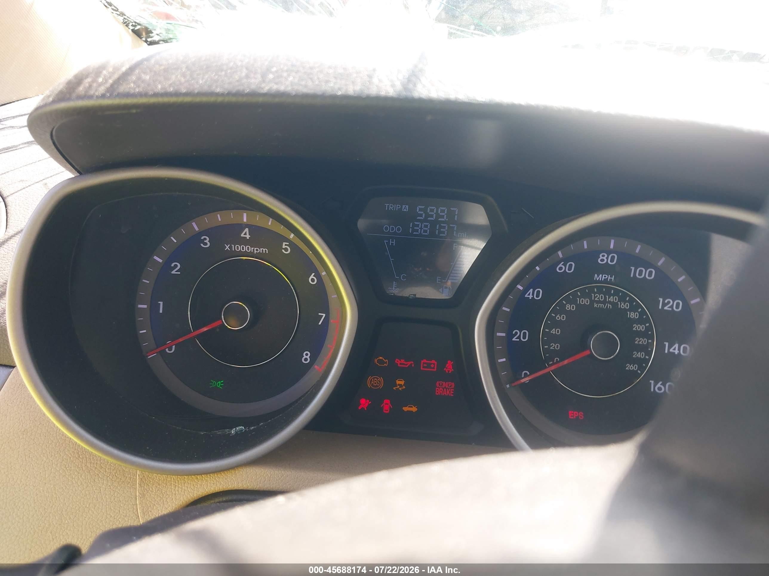 2012 Hyundai Elantra Gls (ulsan Plant) Light Blue vin: KMHDH4AE3CU392864