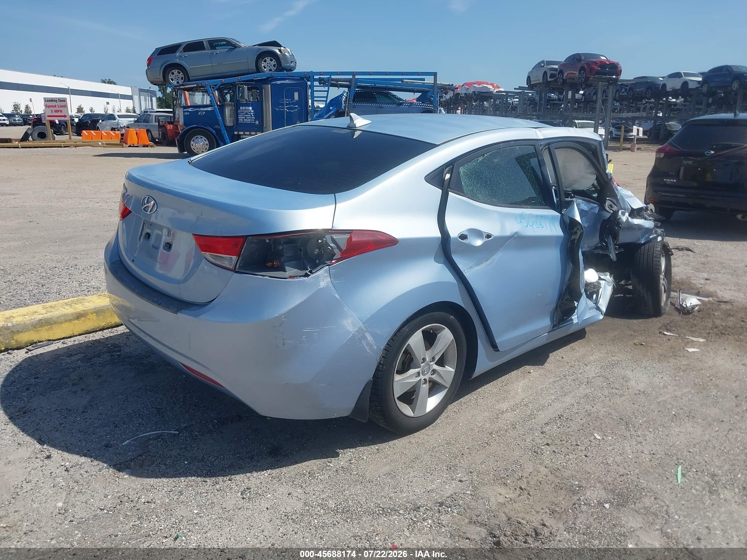 2012 Hyundai Elantra Gls (ulsan Plant) Light Blue vin: KMHDH4AE3CU392864