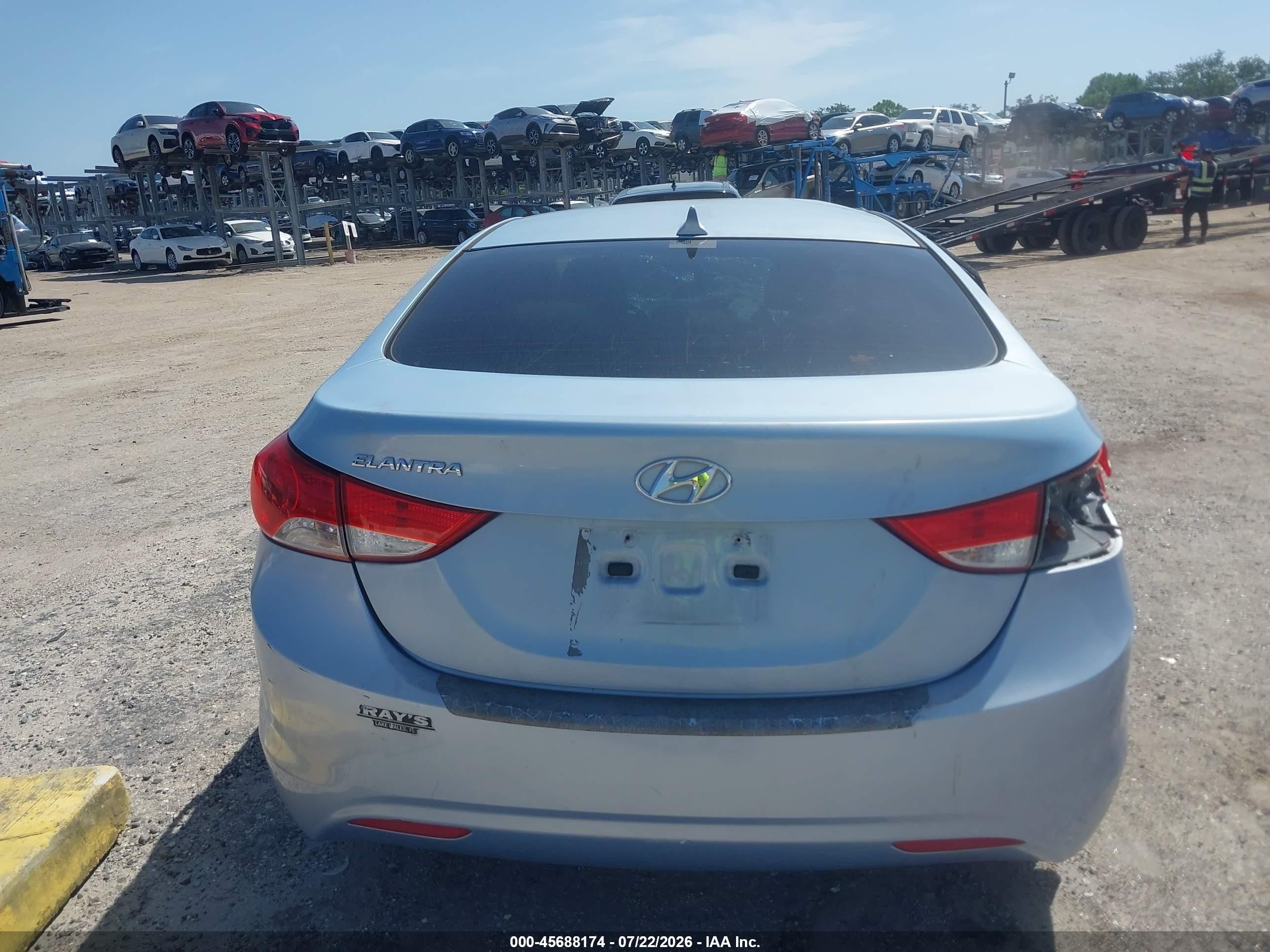 2012 Hyundai Elantra Gls (ulsan Plant) Light Blue vin: KMHDH4AE3CU392864