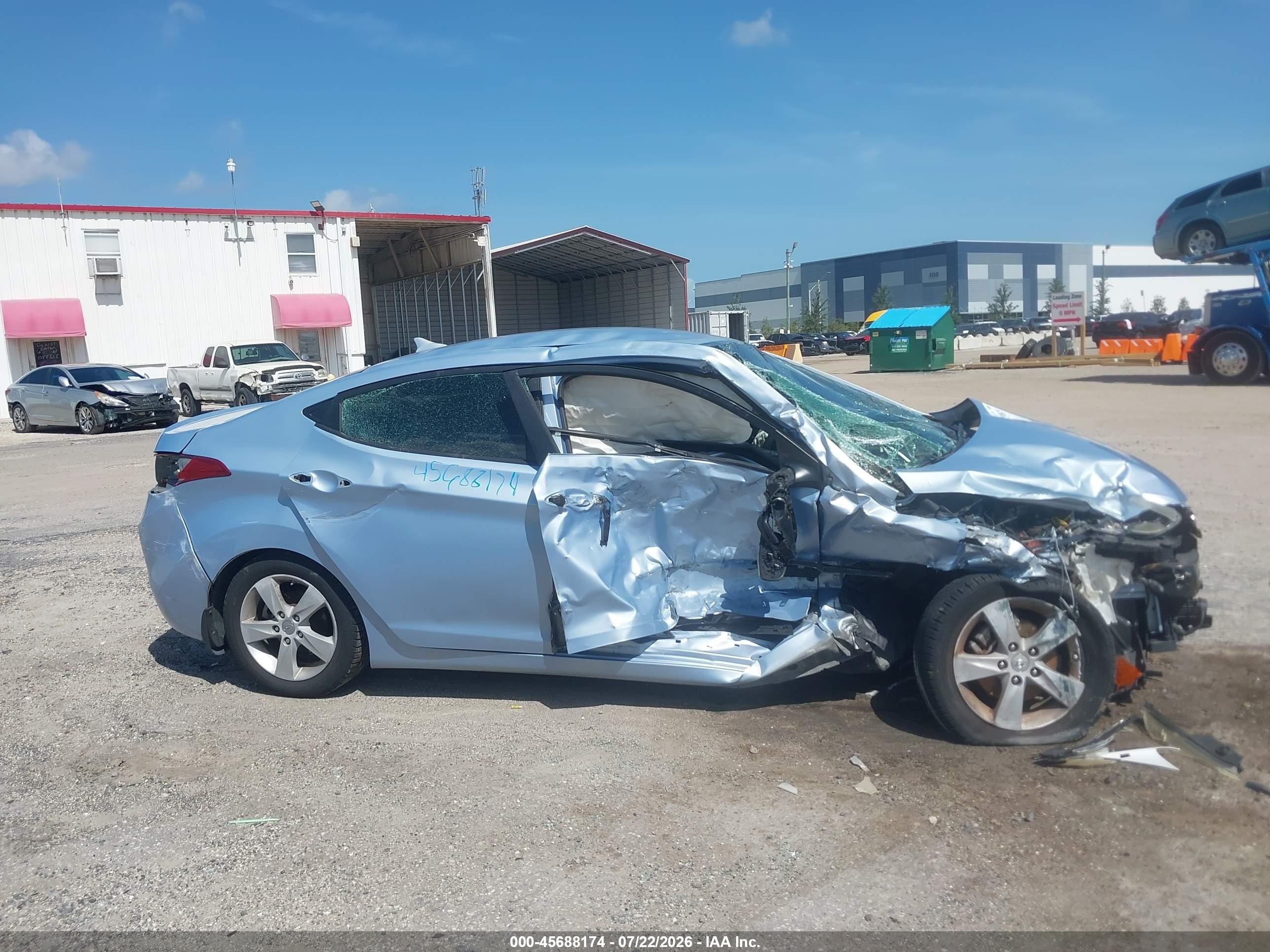 2012 Hyundai Elantra Gls (ulsan Plant) Light Blue vin: KMHDH4AE3CU392864