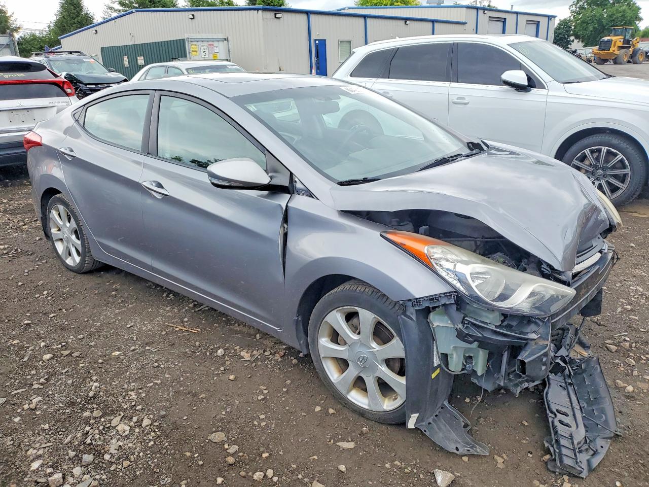 2012 Hyundai Elantra Limited Серебряный vin: KMHDH4AE3CU393822