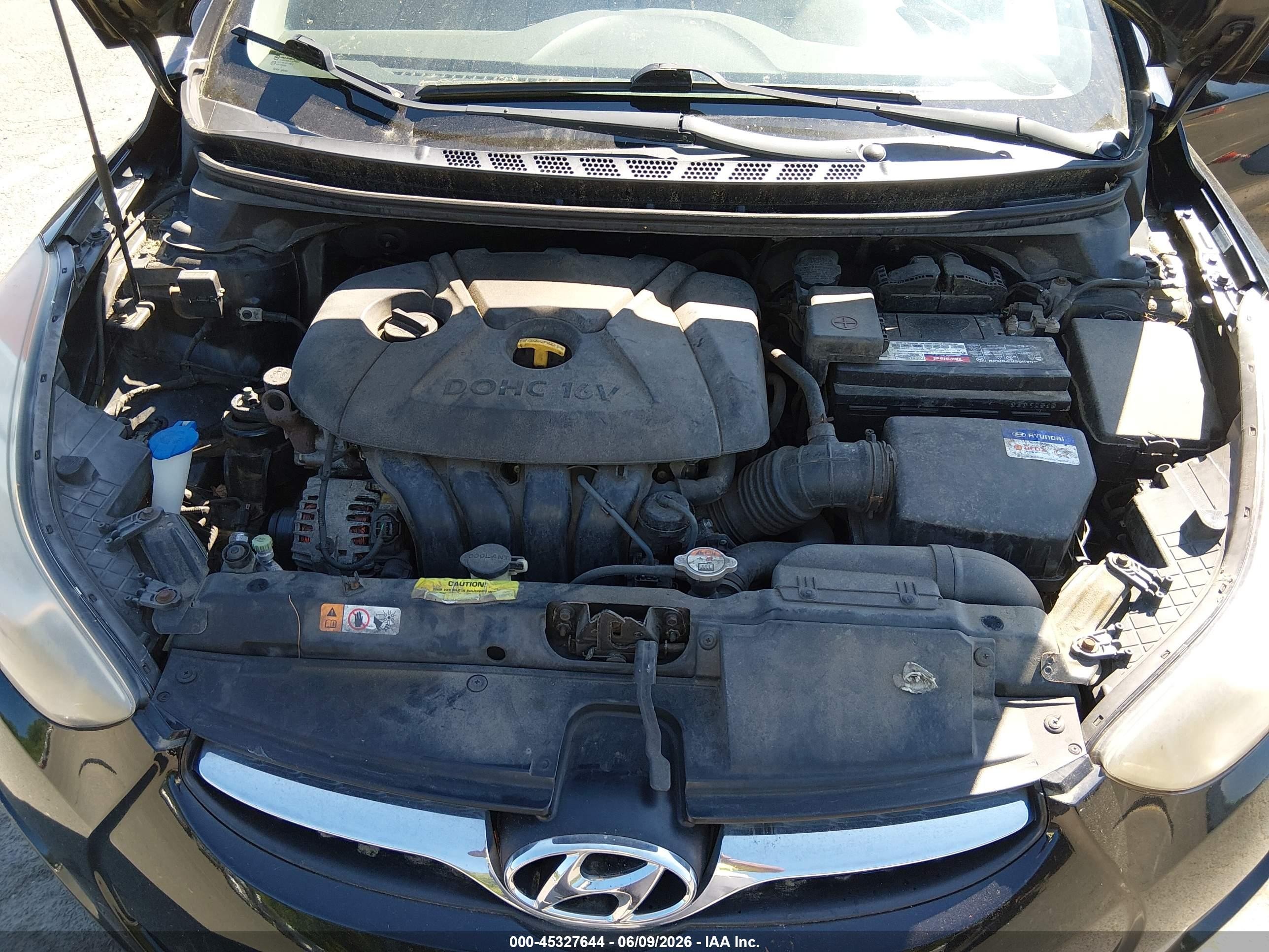 2012 Hyundai Elantra Gls (ulsan Plant) Black vin: KMHDH4AE3CU399037