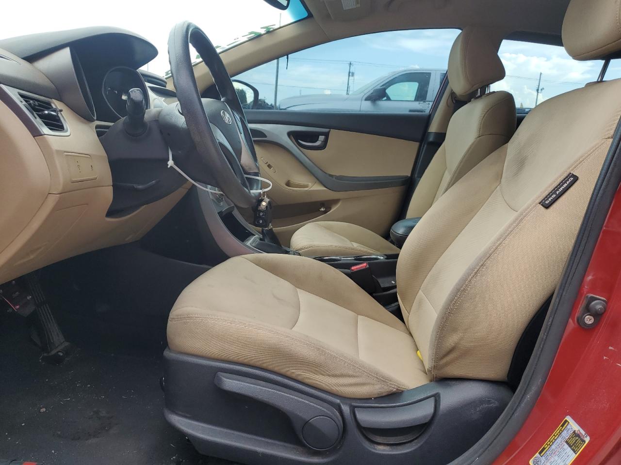 2012 Hyundai Elantra Gls Red vin: KMHDH4AE3CU404415
