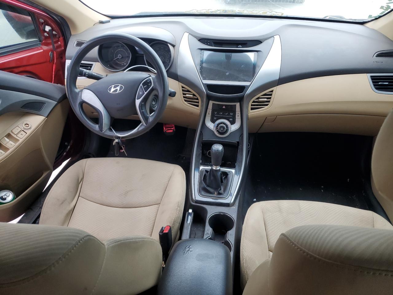 2012 Hyundai Elantra Gls Red vin: KMHDH4AE3CU404415