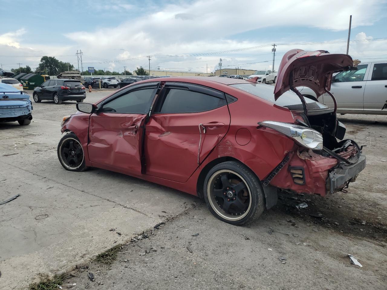 2012 Hyundai Elantra Gls Red vin: KMHDH4AE3CU404415