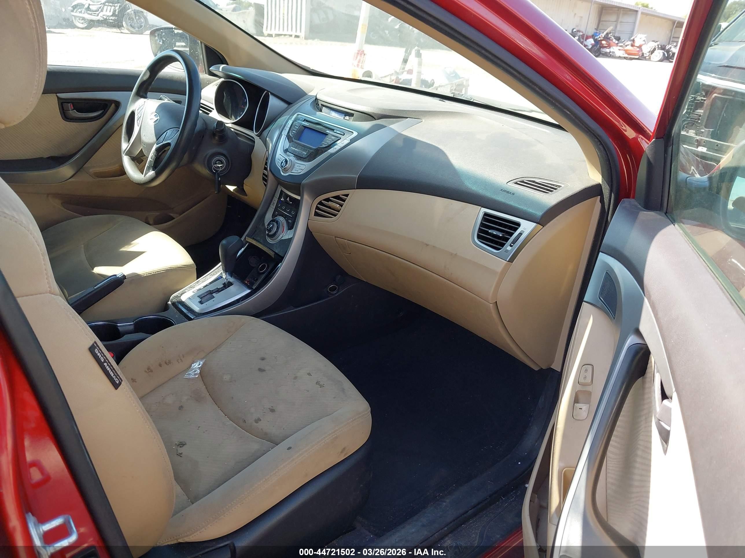 2012 Hyundai Elantra Gls (ulsan Plant) Red vin: KMHDH4AE3CU409968