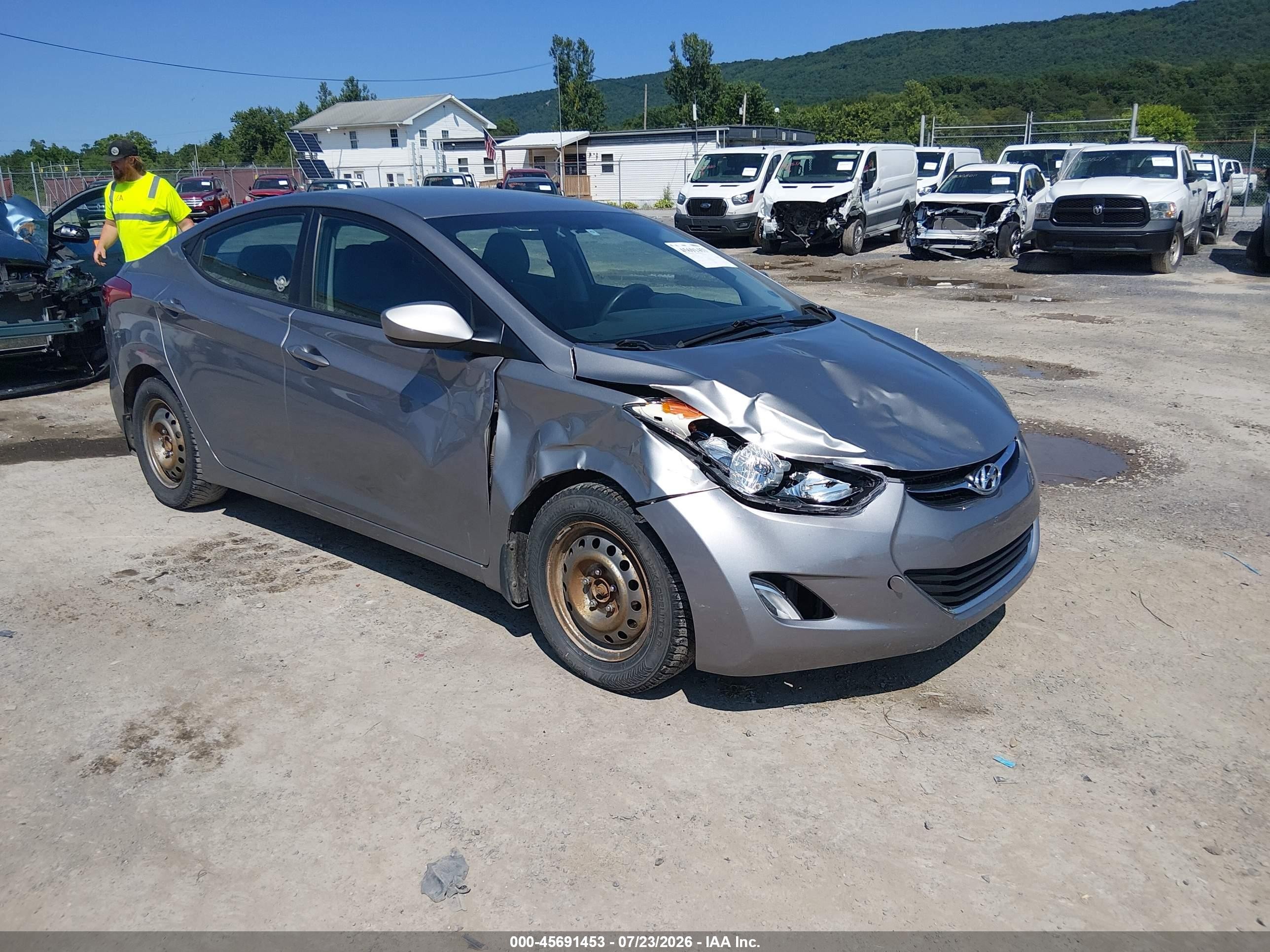 2012 Hyundai Elantra Gls (ulsan Plant) Gray vin: KMHDH4AE3CU419061