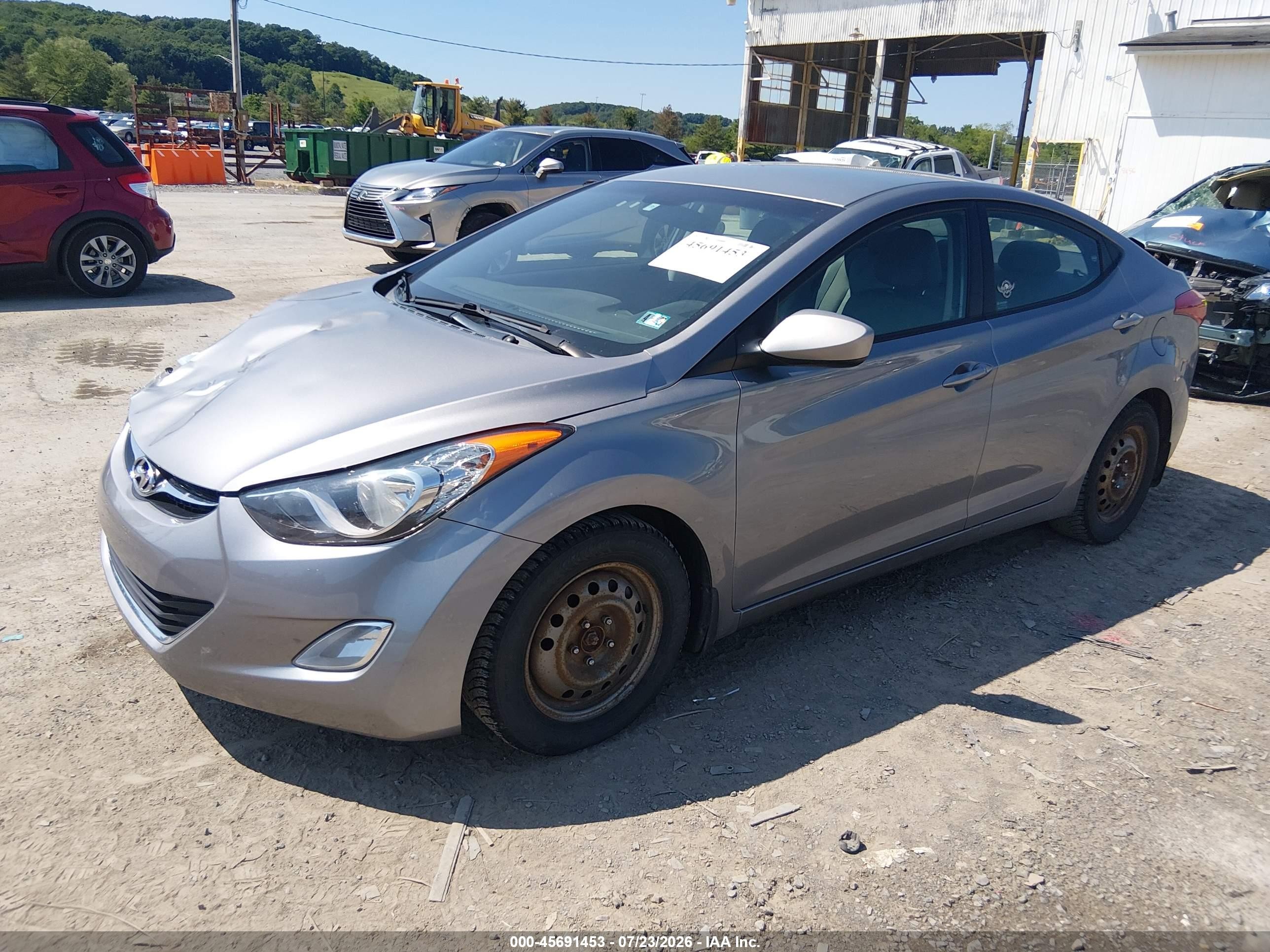 2012 Hyundai Elantra Gls (ulsan Plant) Gray vin: KMHDH4AE3CU419061