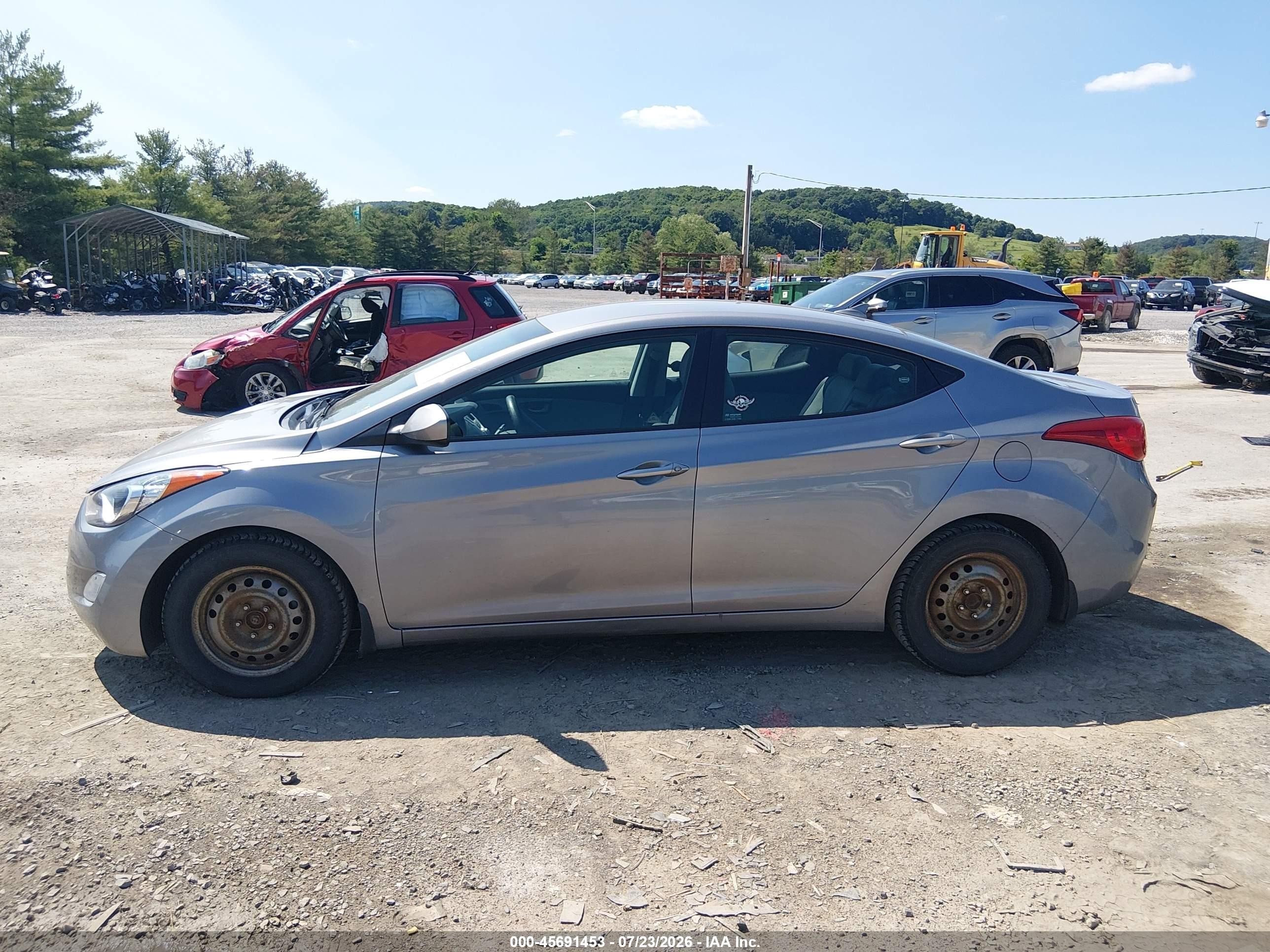 2012 Hyundai Elantra Gls (ulsan Plant) Gray vin: KMHDH4AE3CU419061