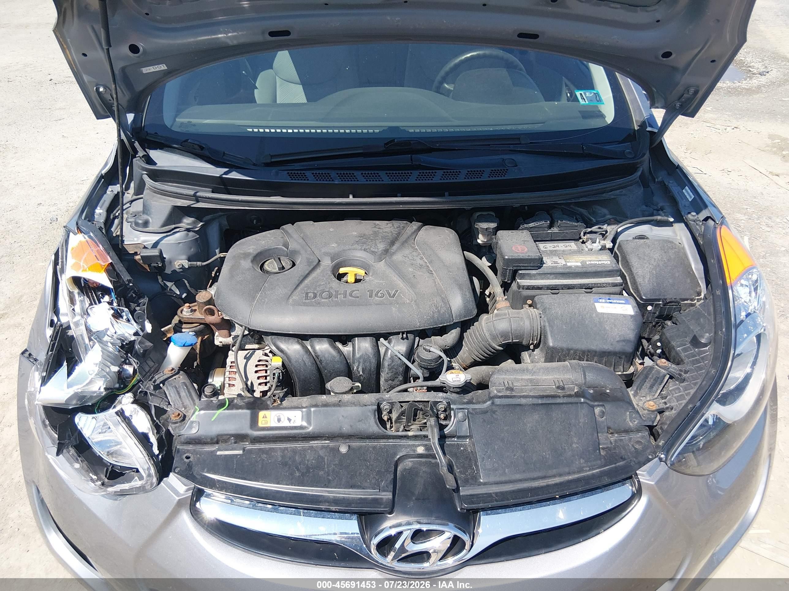 2012 Hyundai Elantra Gls (ulsan Plant) Gray vin: KMHDH4AE3CU419061