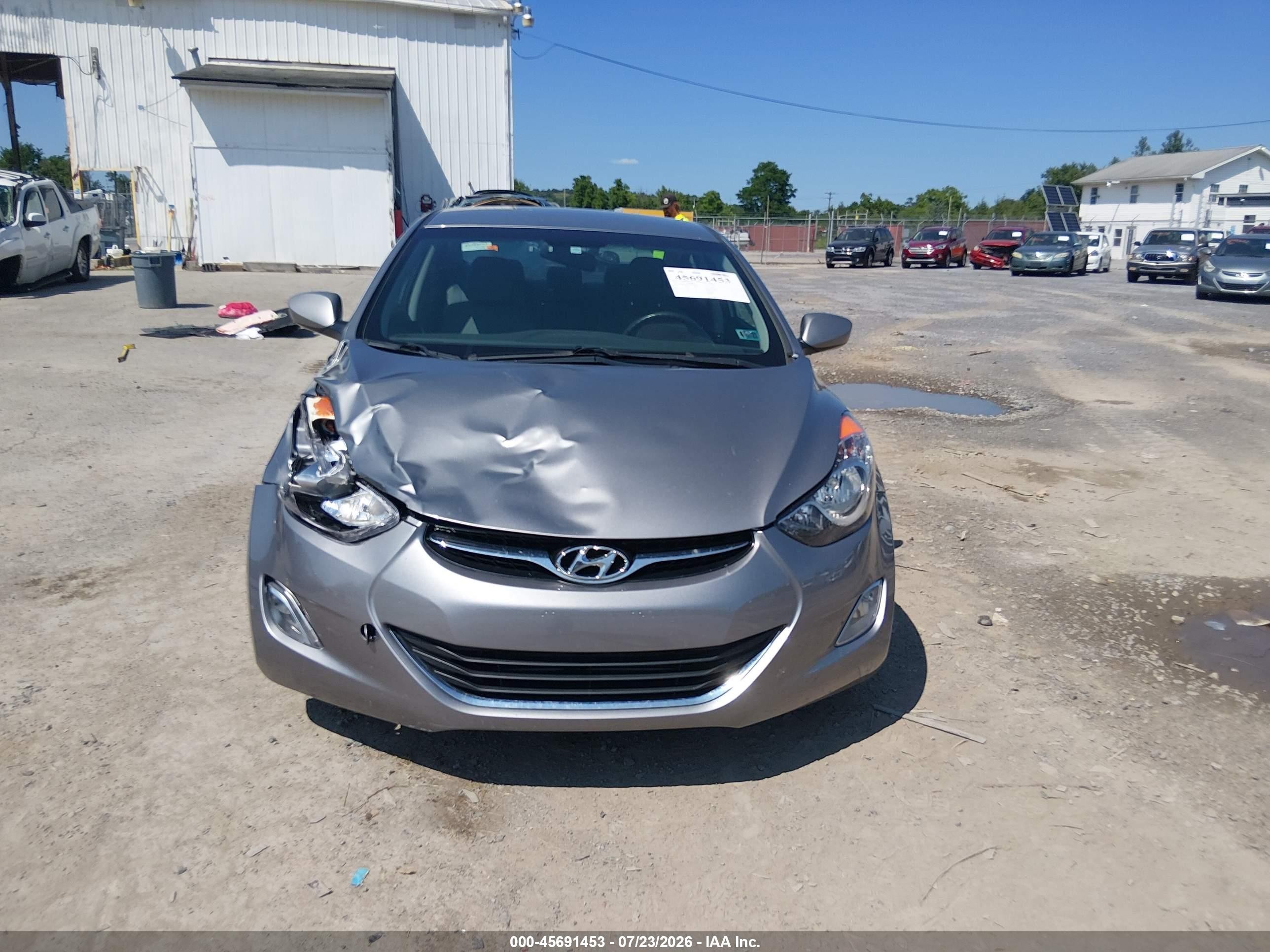 2012 Hyundai Elantra Gls (ulsan Plant) Gray vin: KMHDH4AE3CU419061