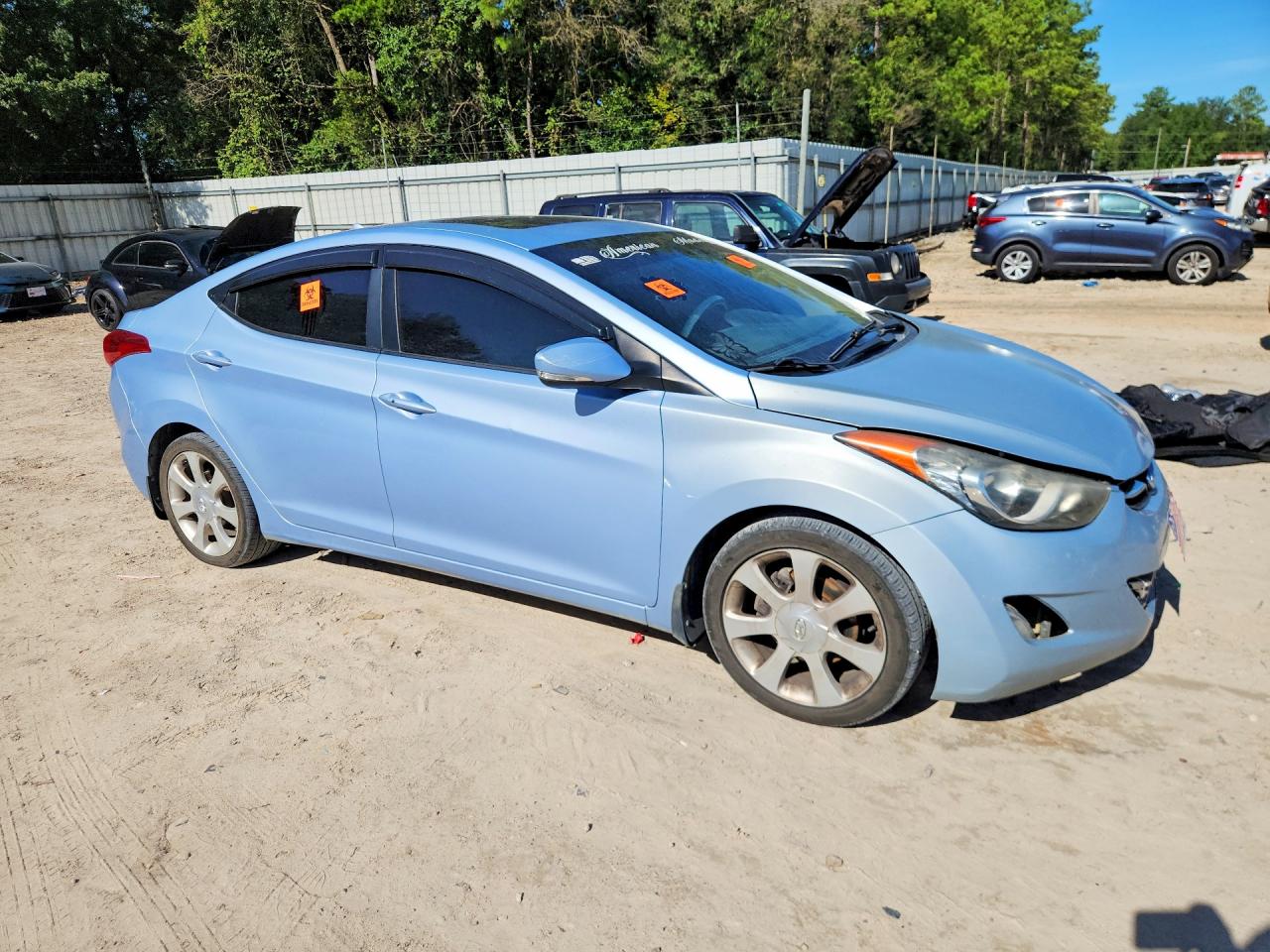 2012 Hyundai Elantra Limited Синий vin: KMHDH4AE3CU455509