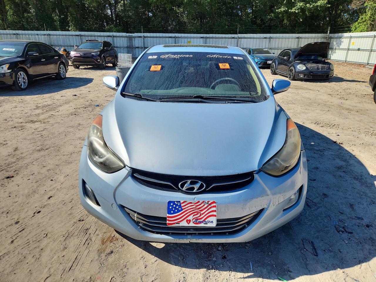 2012 Hyundai Elantra Limited Синий vin: KMHDH4AE3CU455509