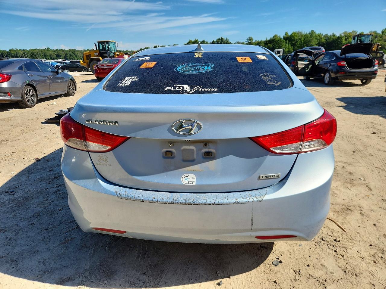 2012 Hyundai Elantra Limited Синий vin: KMHDH4AE3CU455509