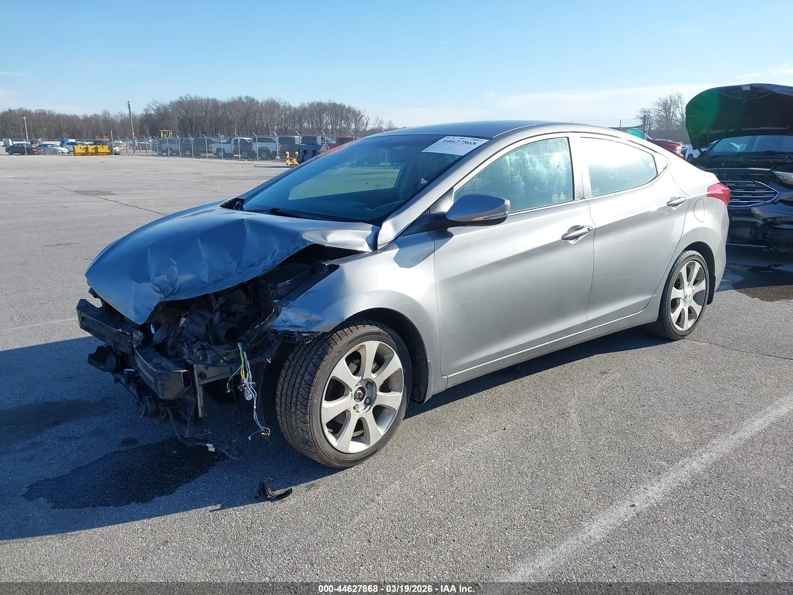 2012 Hyundai Elantra Limited (ulsan Plant) Gray vin: KMHDH4AE3CU455798