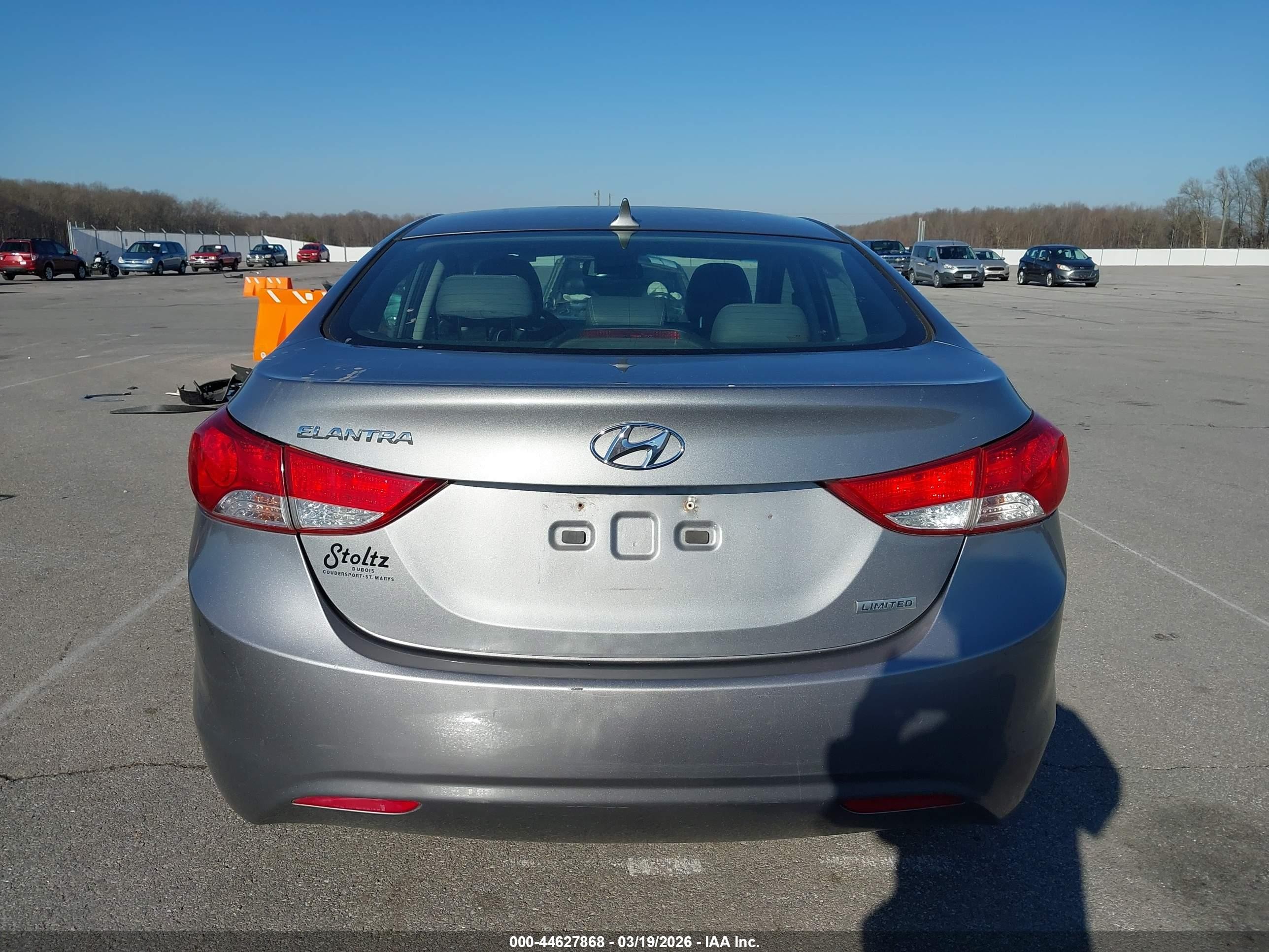 2012 Hyundai Elantra Limited (ulsan Plant) Gray vin: KMHDH4AE3CU455798