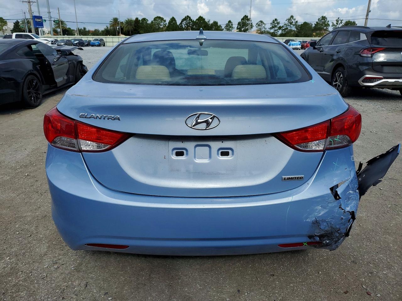 2012 Hyundai Elantra Limited Blue vin: KMHDH4AE3CU471340