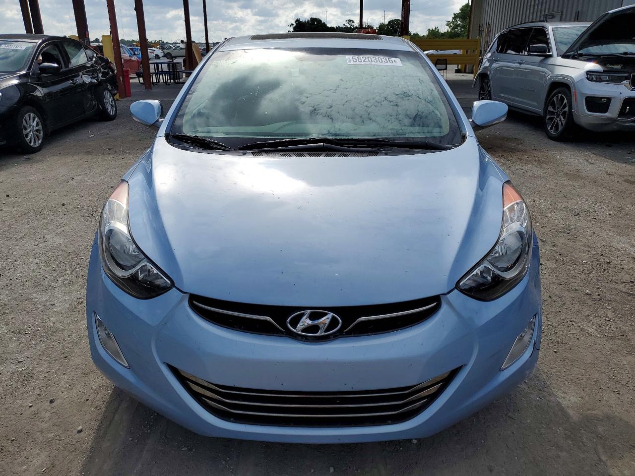2012 Hyundai Elantra Limited Blue vin: KMHDH4AE3CU471340