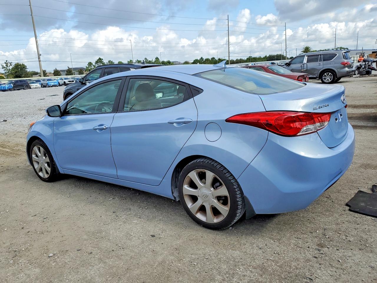 2012 Hyundai Elantra Limited Blue vin: KMHDH4AE3CU471340