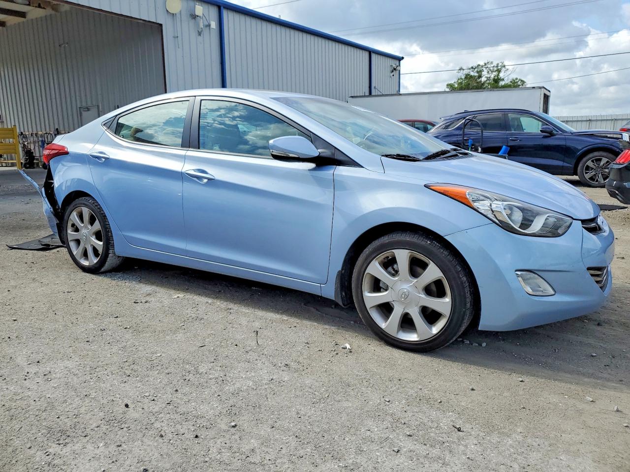 2012 Hyundai Elantra Limited Blue vin: KMHDH4AE3CU471340