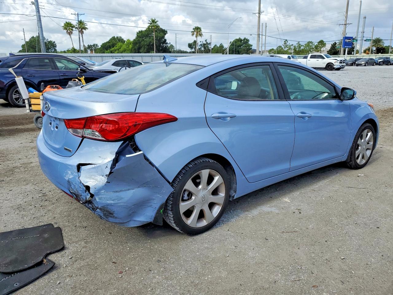 2012 Hyundai Elantra Limited Blue vin: KMHDH4AE3CU471340