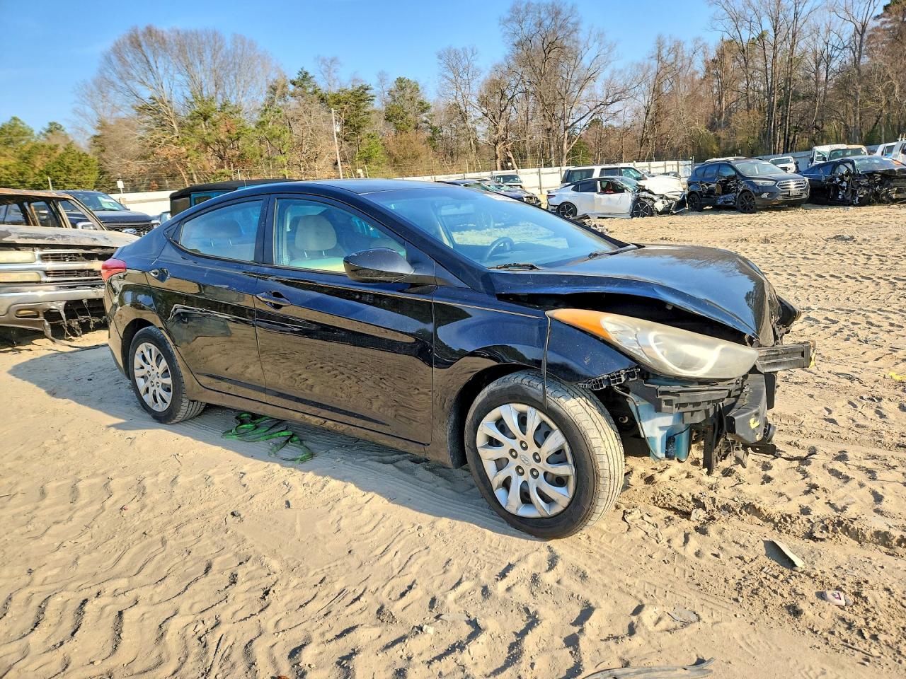 2012 Hyundai Elantra Gls Black vin: KMHDH4AE3CU475713