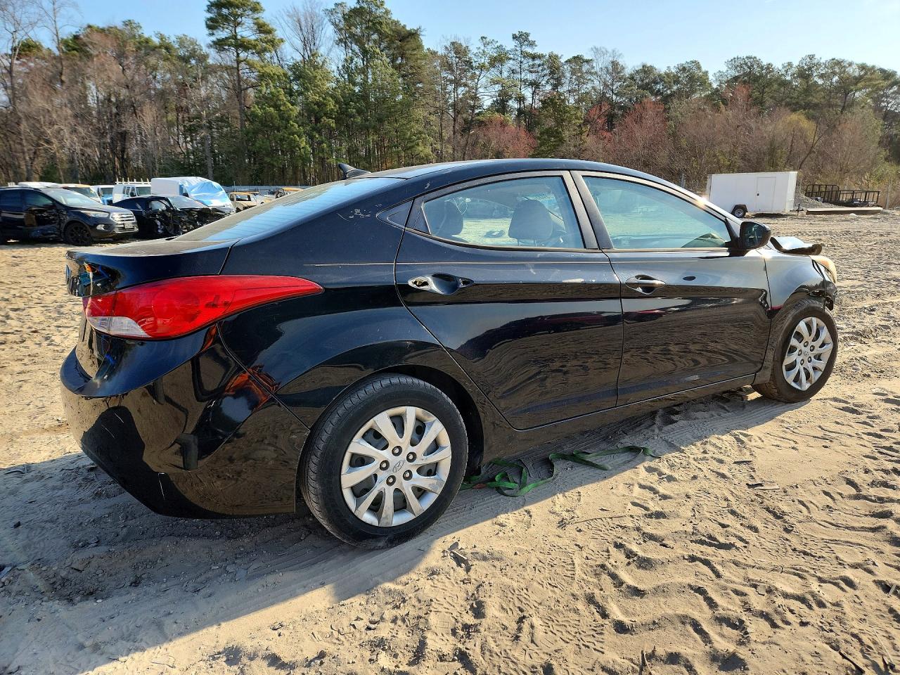 2012 Hyundai Elantra Gls Black vin: KMHDH4AE3CU475713
