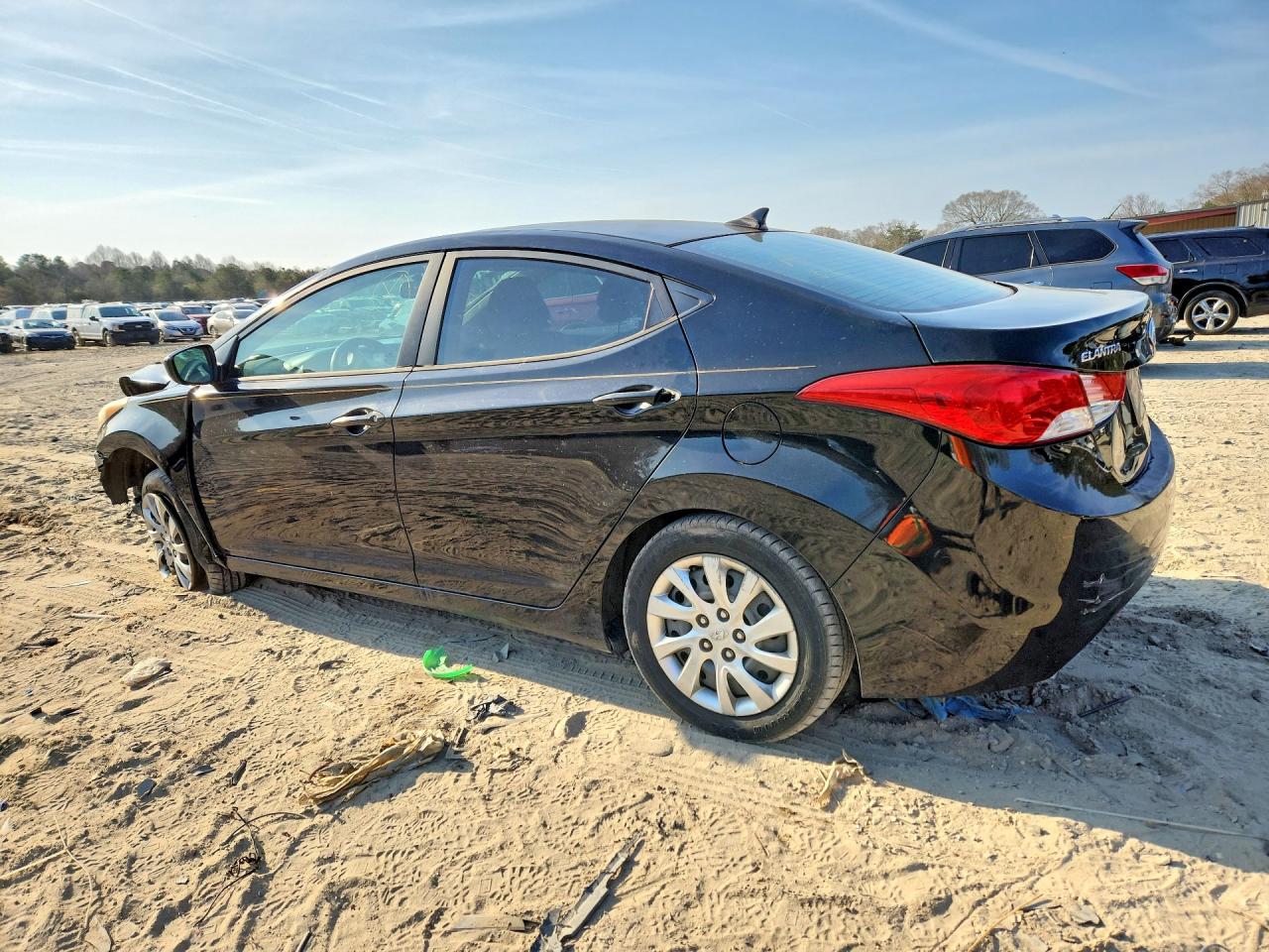 2012 Hyundai Elantra Gls Black vin: KMHDH4AE3CU475713