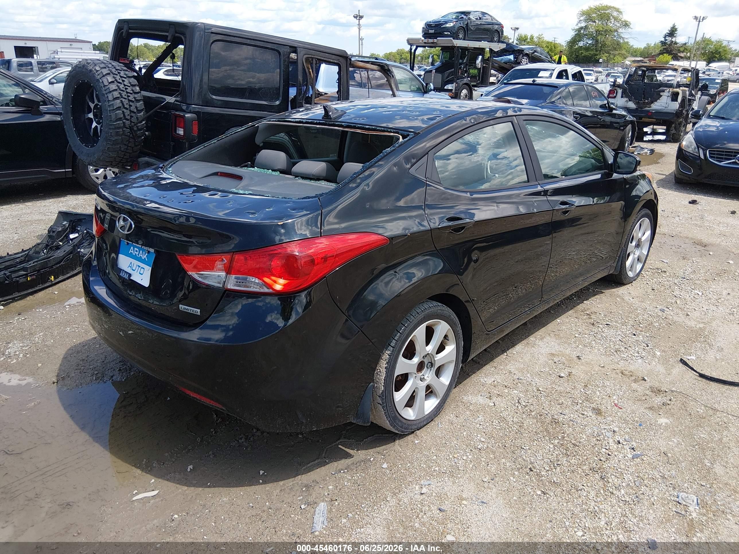 2012 Hyundai Elantra Limited (ulsan Plant) Black vin: KMHDH4AE3CU479728