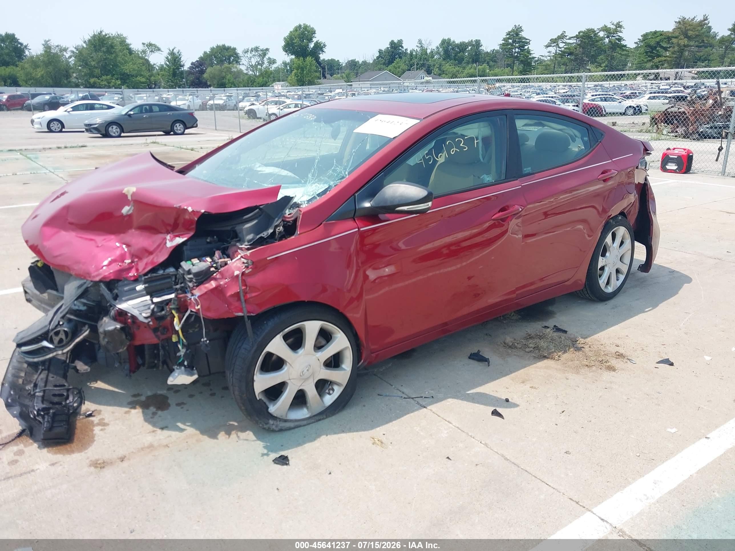 2012 Hyundai Elantra Limited (ulsan Plant) Red vin: KMHDH4AE3CU487148