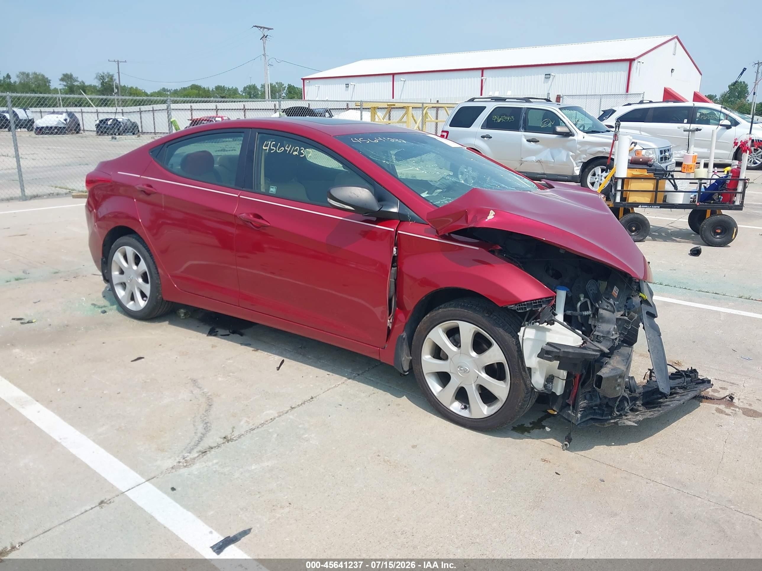 2012 Hyundai Elantra Limited (ulsan Plant) Red vin: KMHDH4AE3CU487148