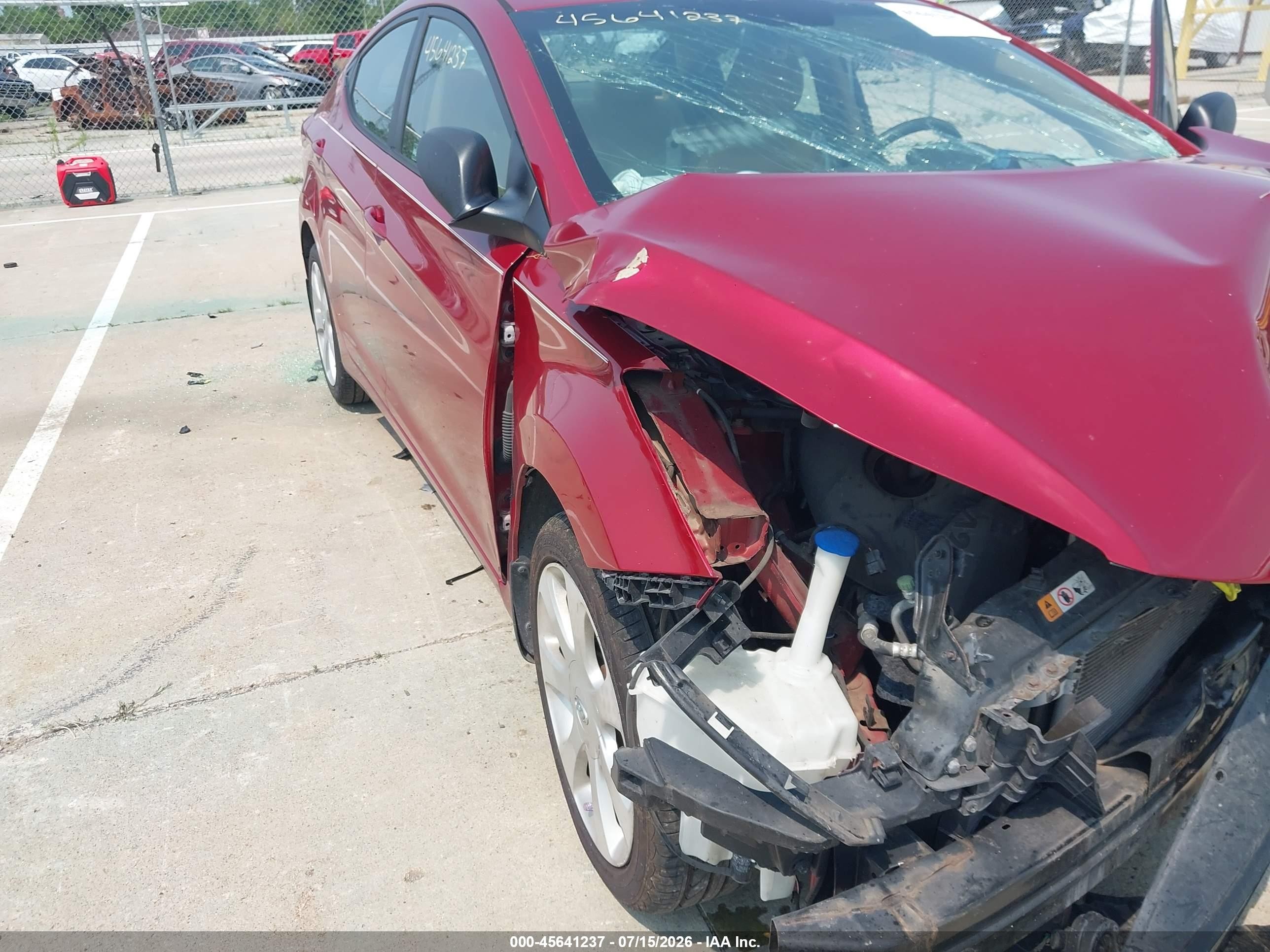 2012 Hyundai Elantra Limited (ulsan Plant) Red vin: KMHDH4AE3CU487148