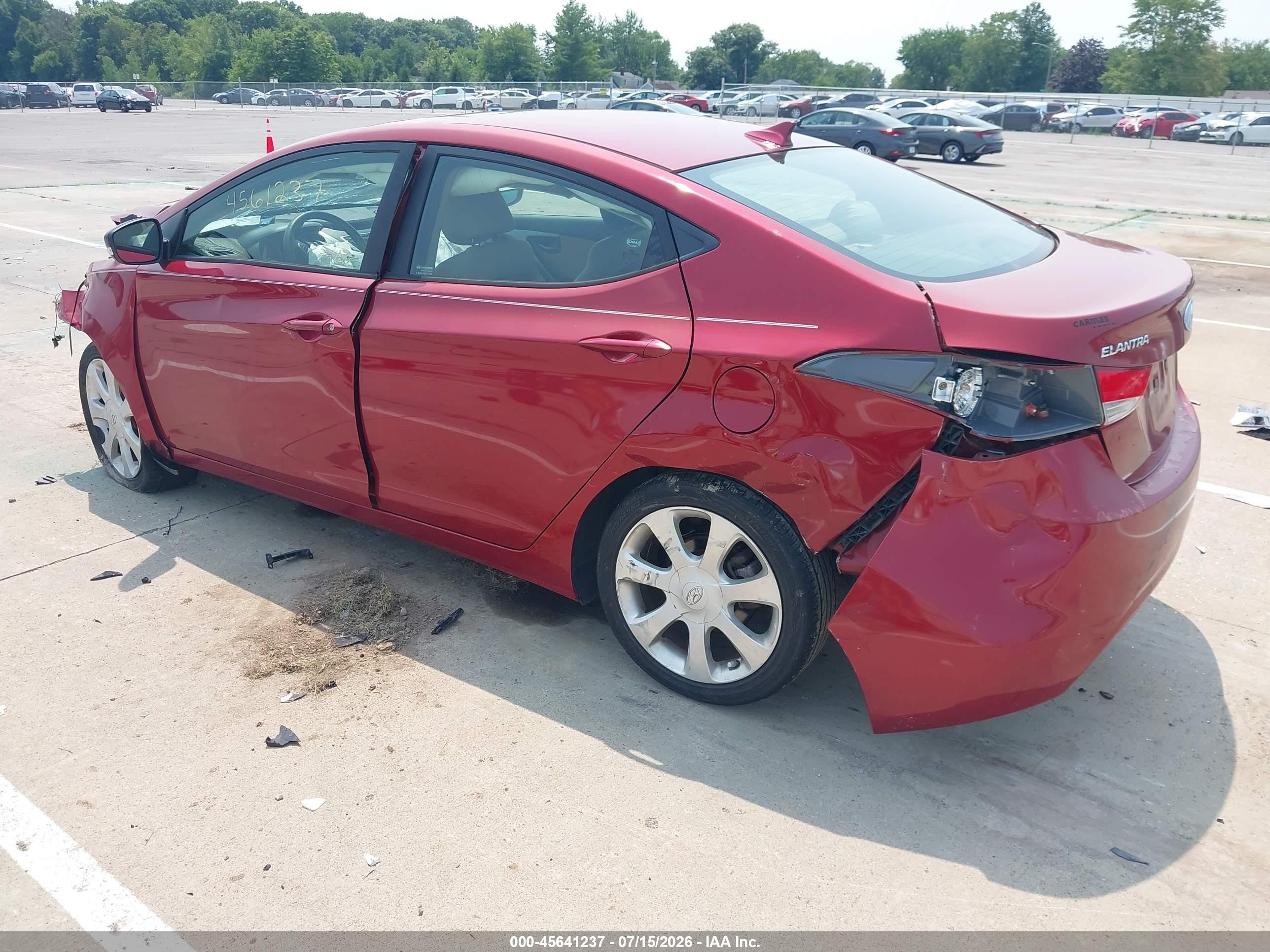 2012 Hyundai Elantra Limited (ulsan Plant) Red vin: KMHDH4AE3CU487148